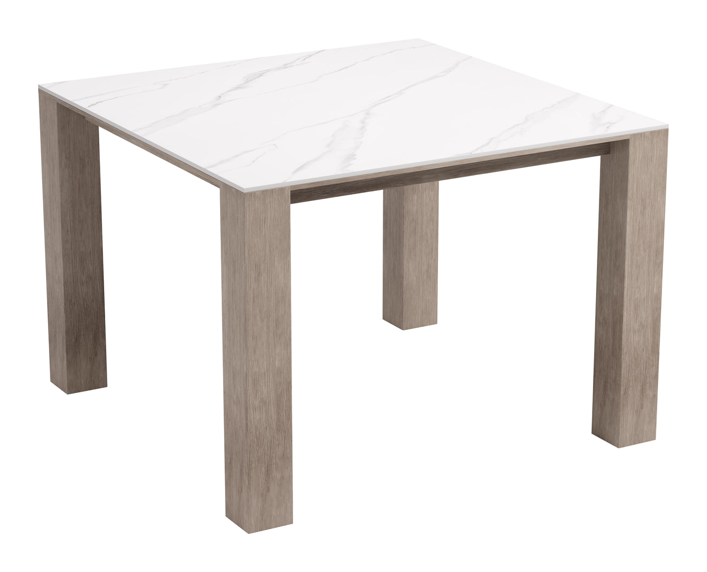 Leilani Square Dining Table (42") White - 4