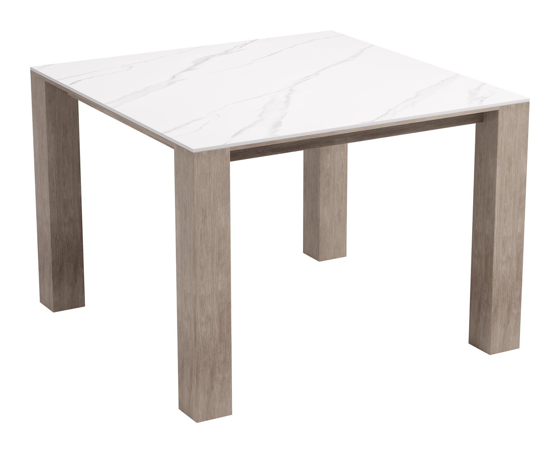 Leilani Square Dining Table (42") White - 4