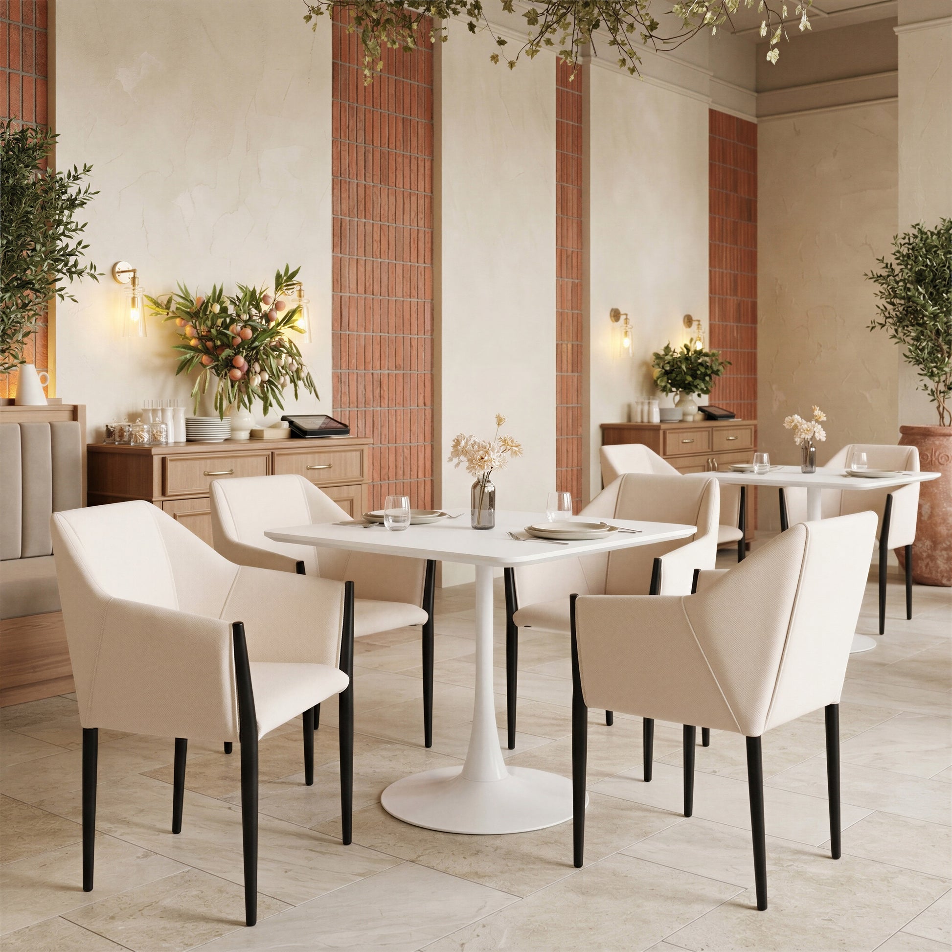 Andover Dining Chair (Set of 2) Beige - 8