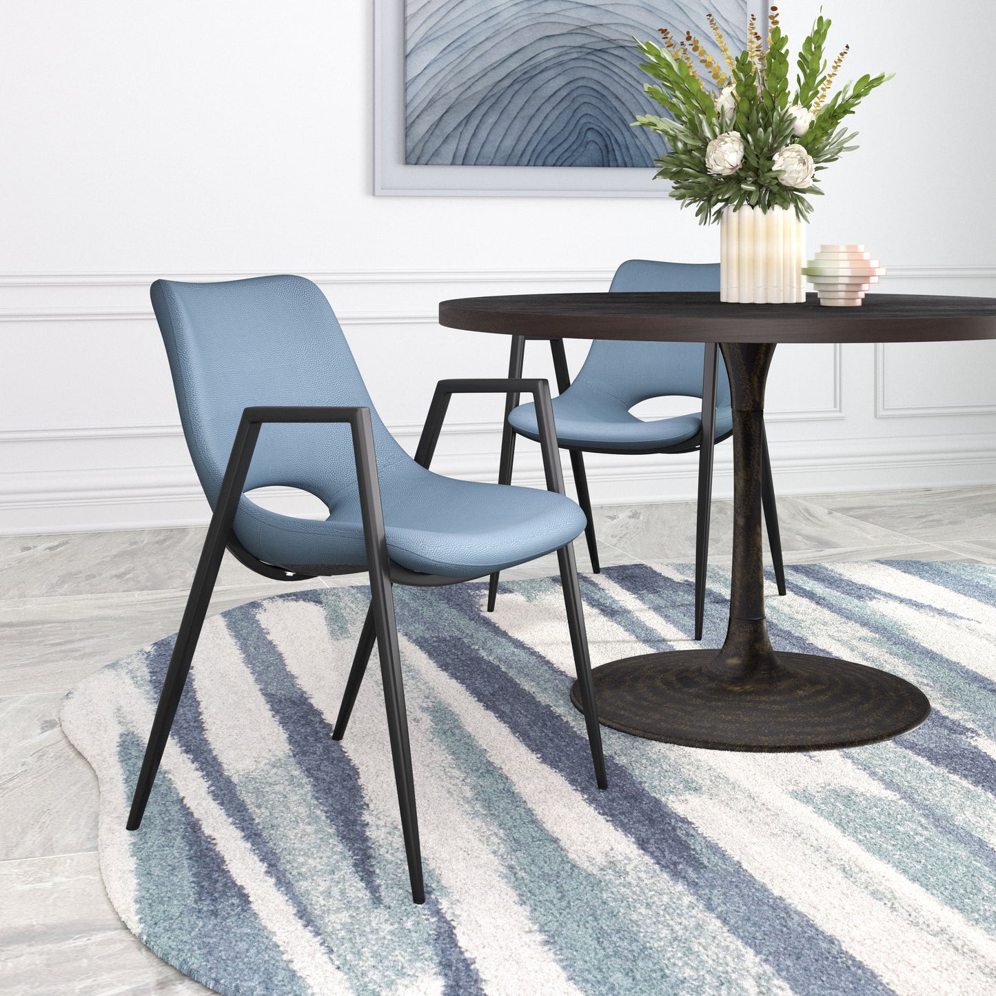 Desi Dining Chair (Set of 2) Blue