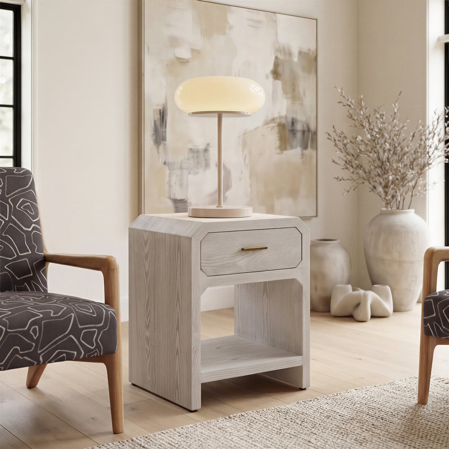 Yume Side Table Oak White - 10