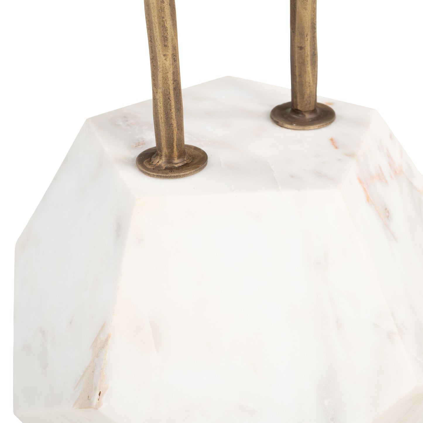 Anten Side Table Brass & White - 6