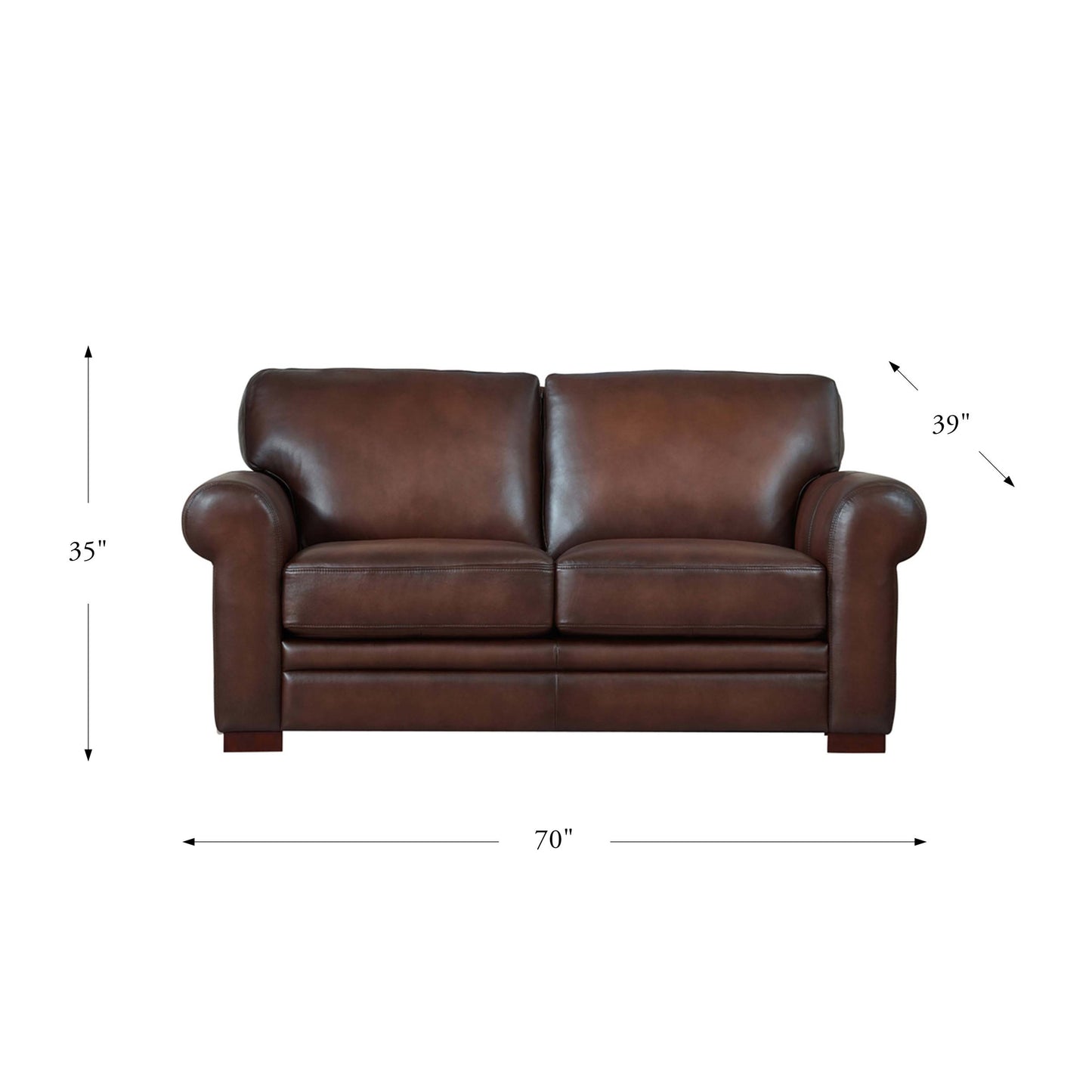 Brookfield Loveseat Caramel Brown