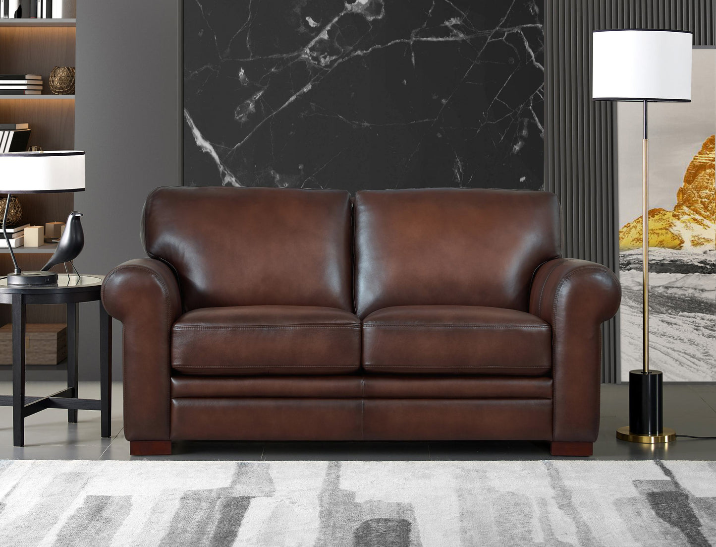 Brookfield Loveseat Caramel Brown
