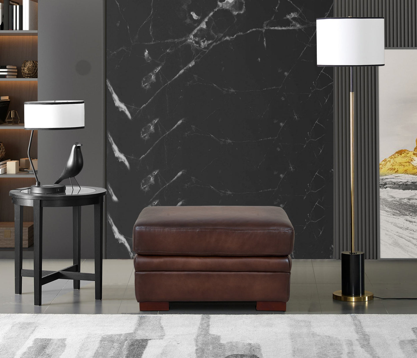 Brookfield Ottoman Caramel Brown
