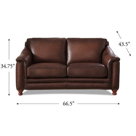 Belfast Loveseat Caramel Brown