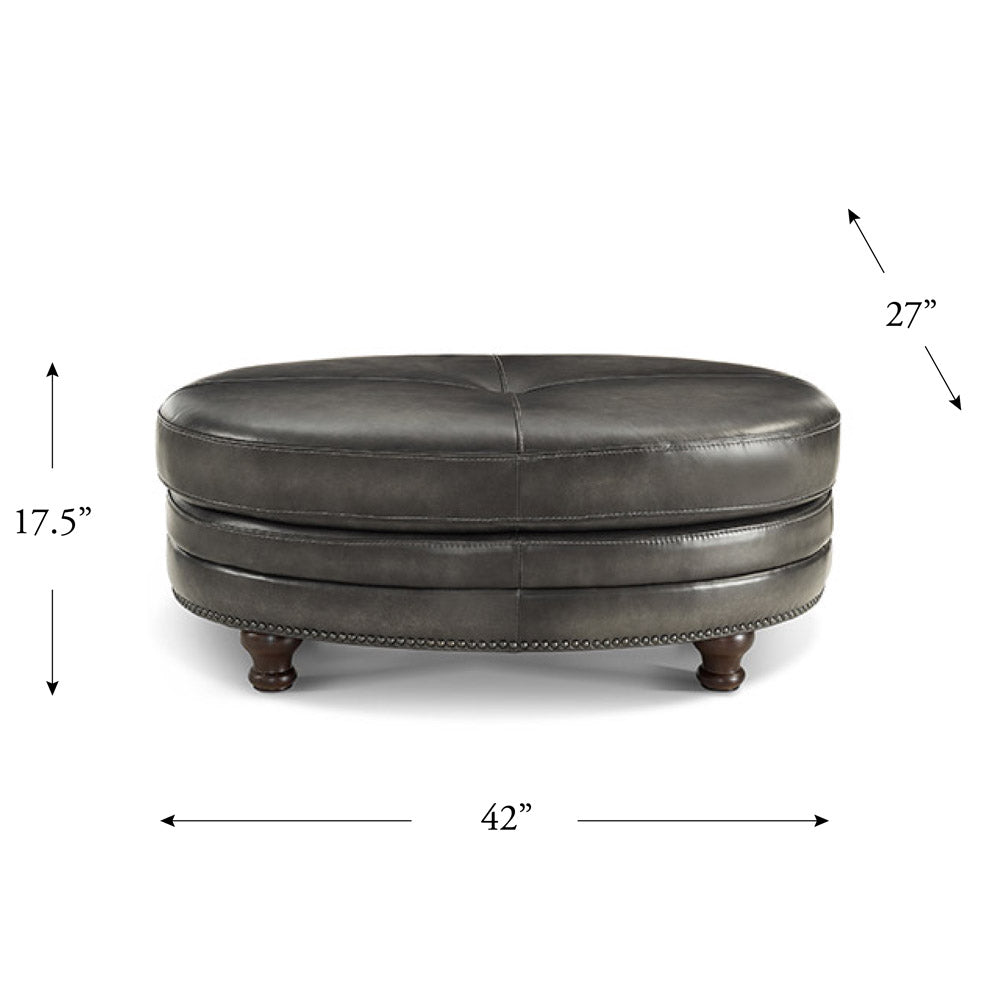 Belfast Ottoman Ash Gray