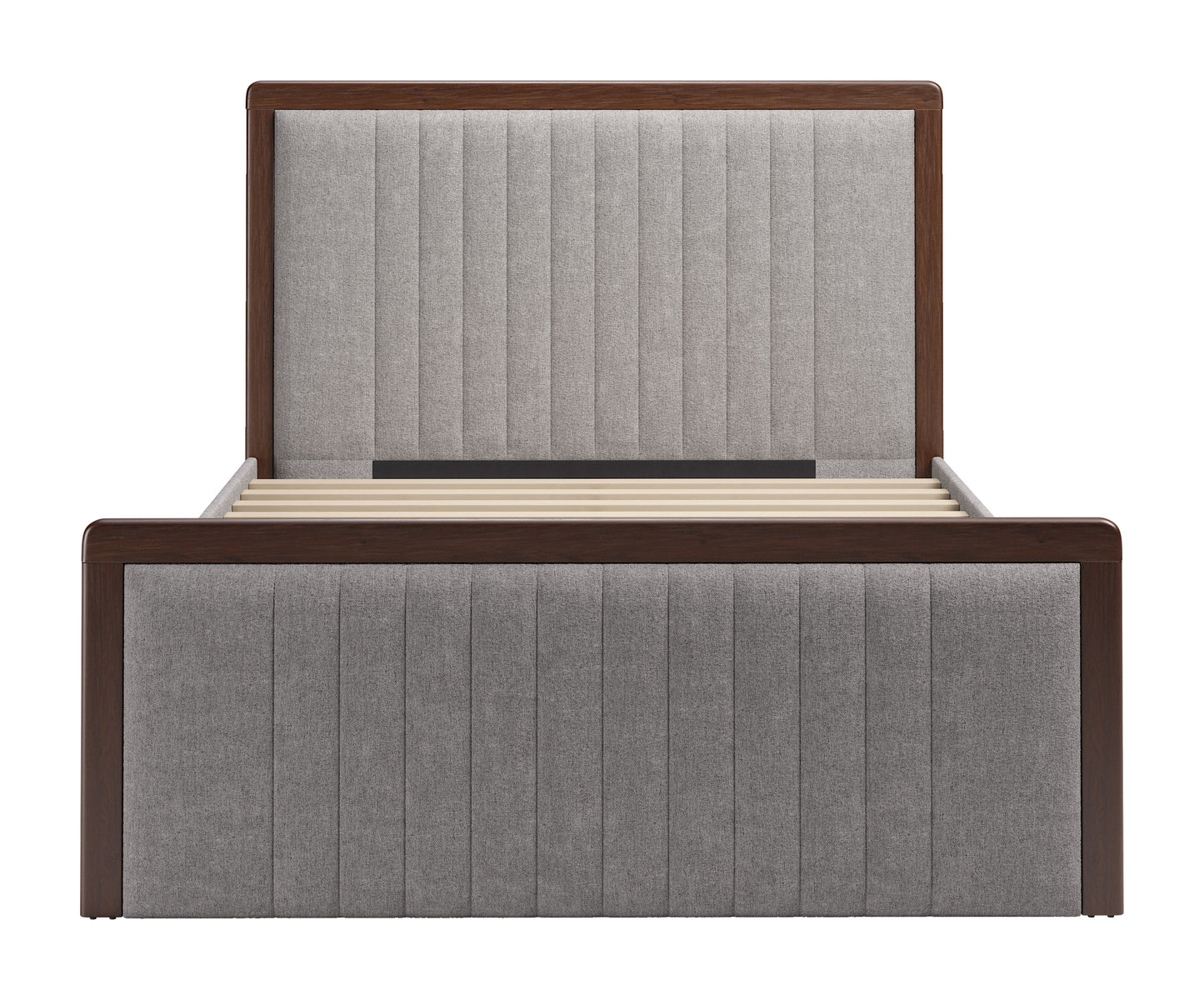 Somune Queen Bed Gray & Walnut - 3