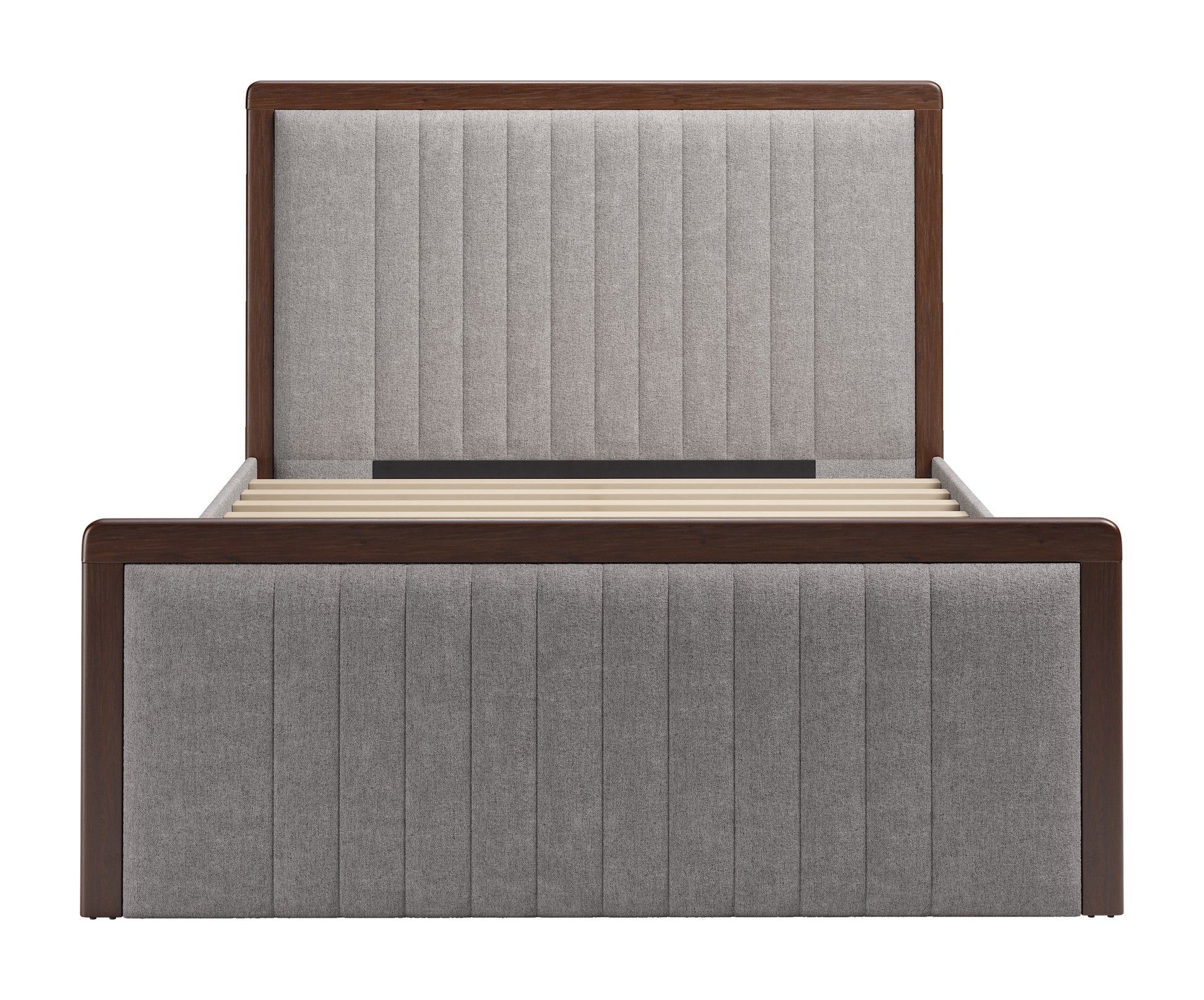 Somune Queen Bed Gray & Walnut - 3