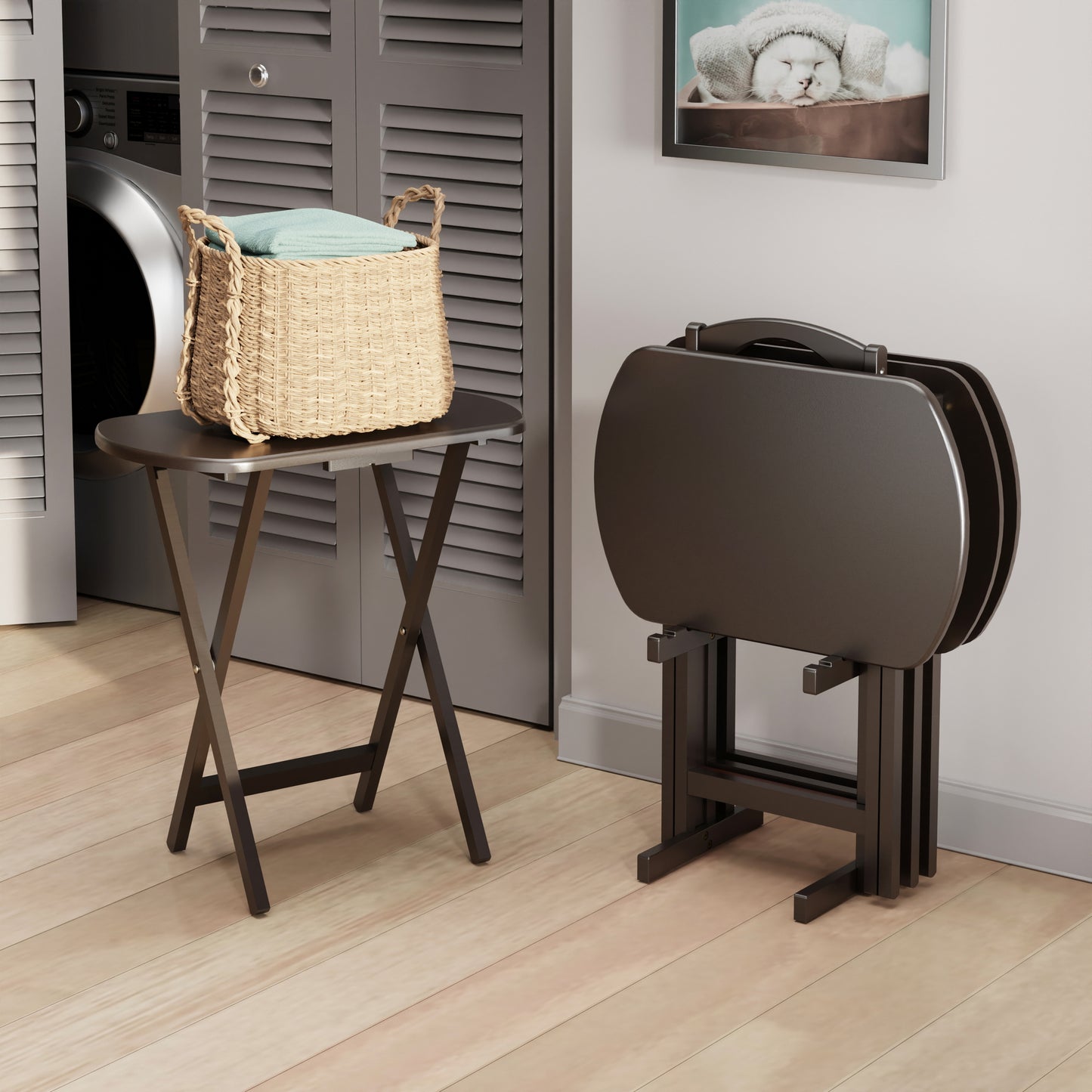 Corbett 5-Pc Oversized Snack Table Set, Coffee