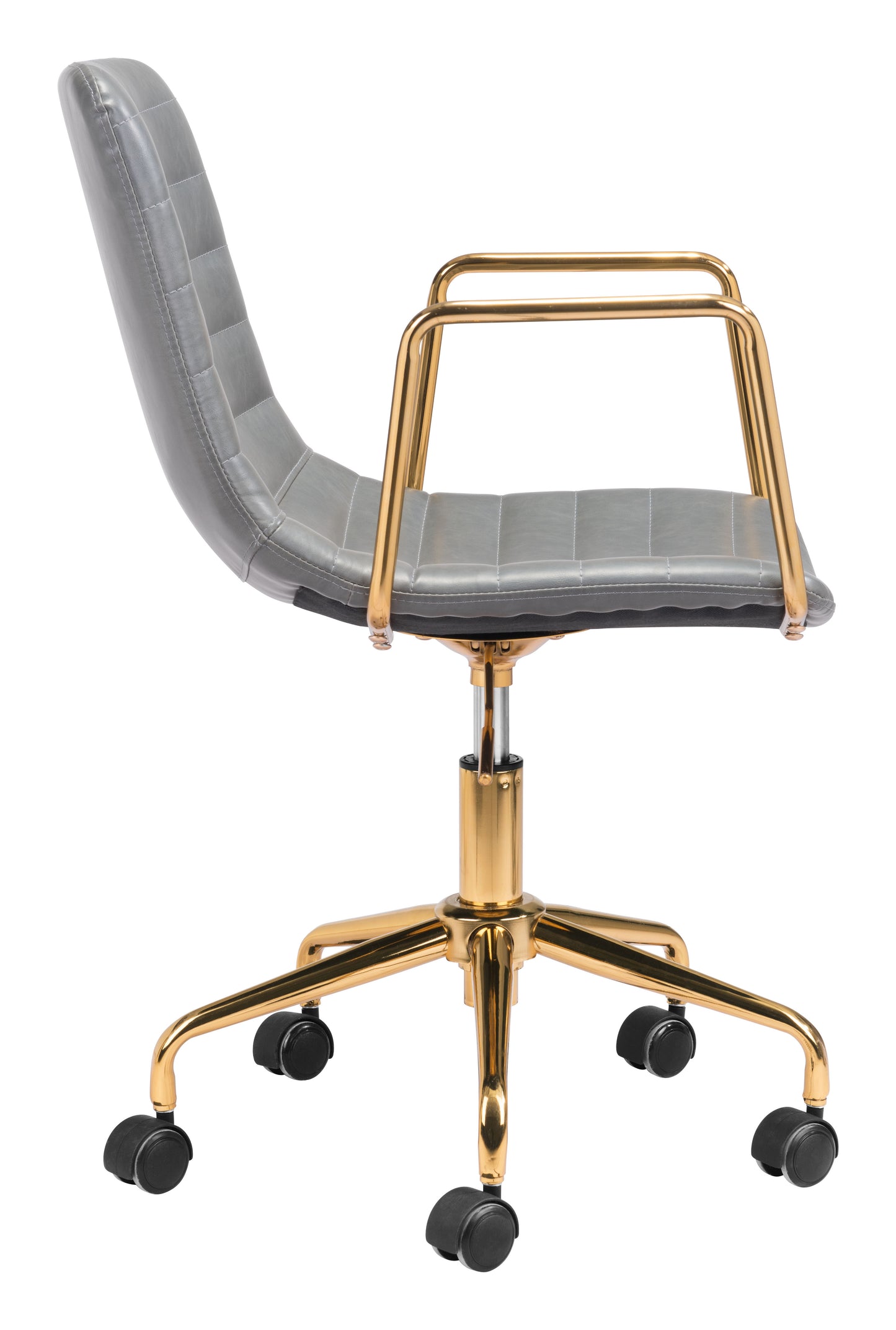 Eric Office Chair Gray & Gold