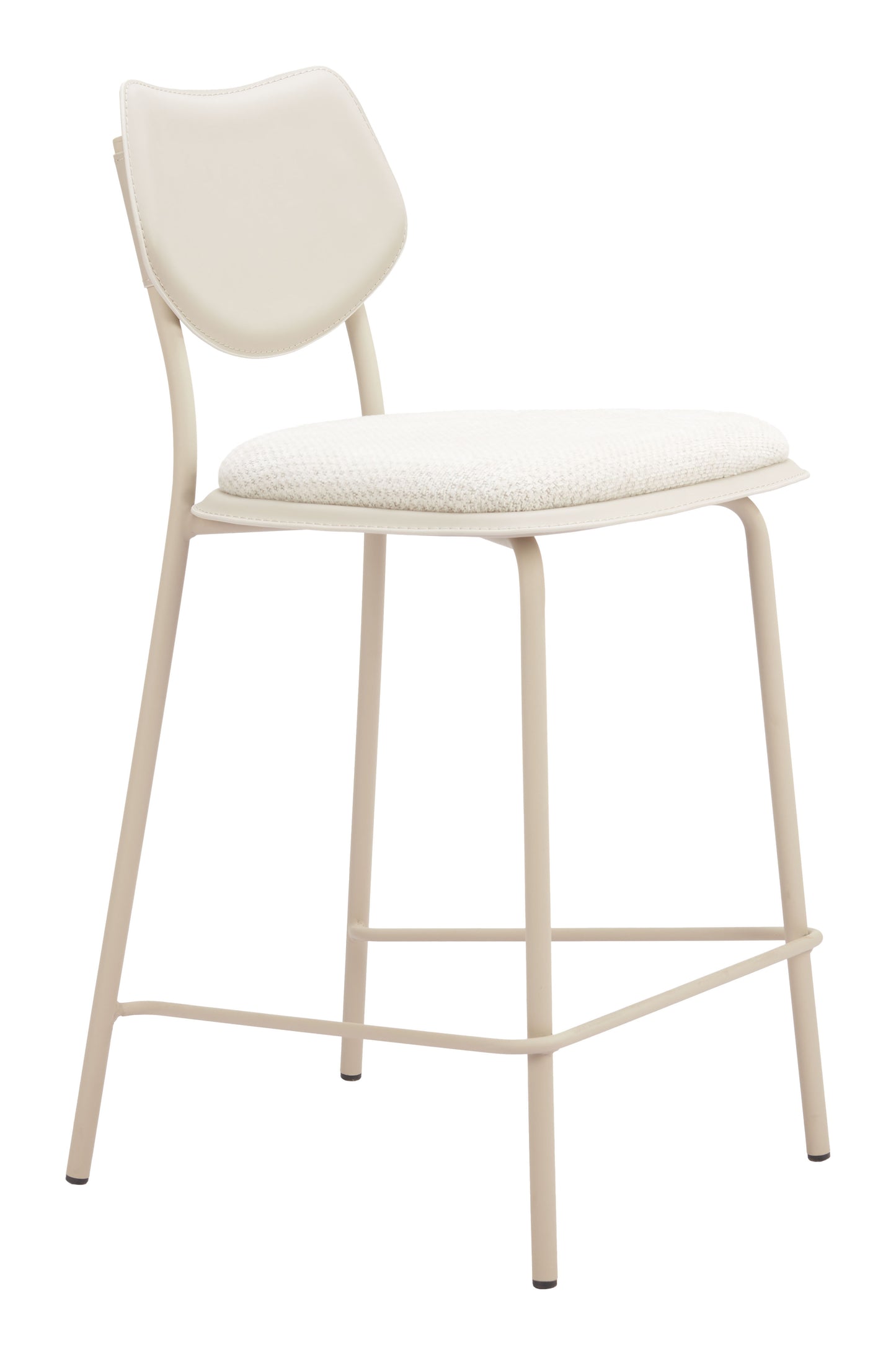 Zeal Counter Stool (Set of 4) Light Gray & Beige