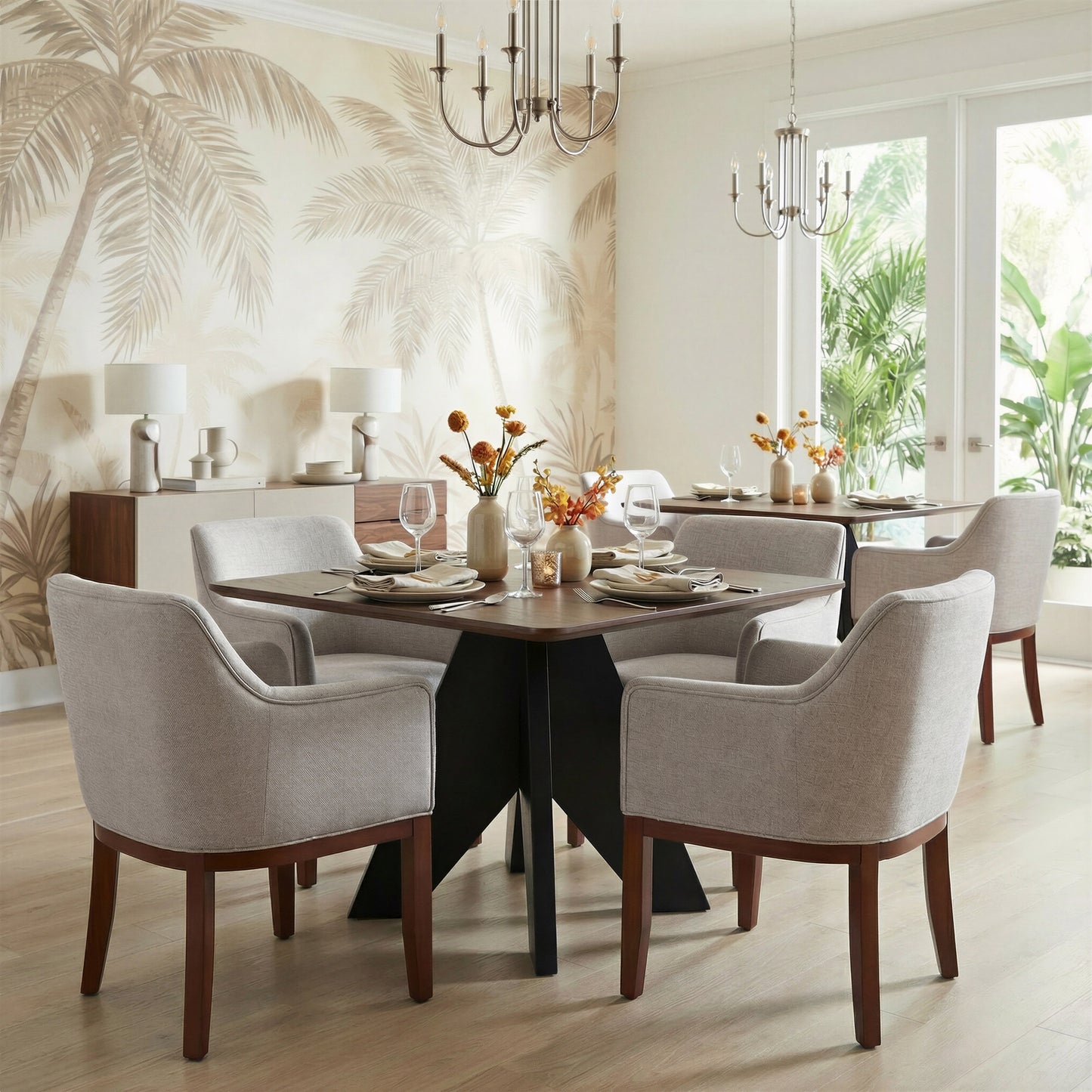 Lisse Square Dining Table Espresso - 11