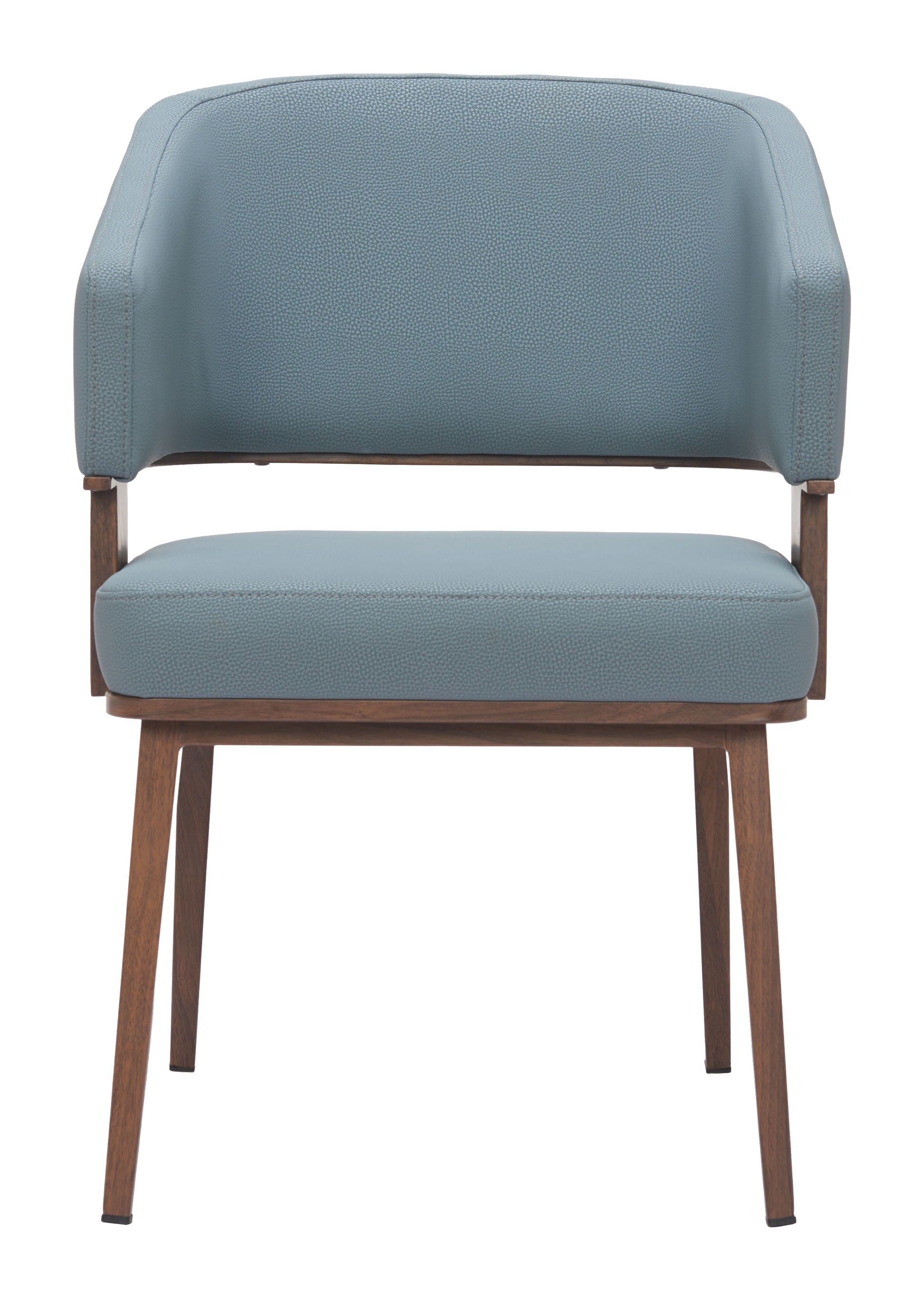 Poise Dining Chair Azure Gray & Walnut - 3