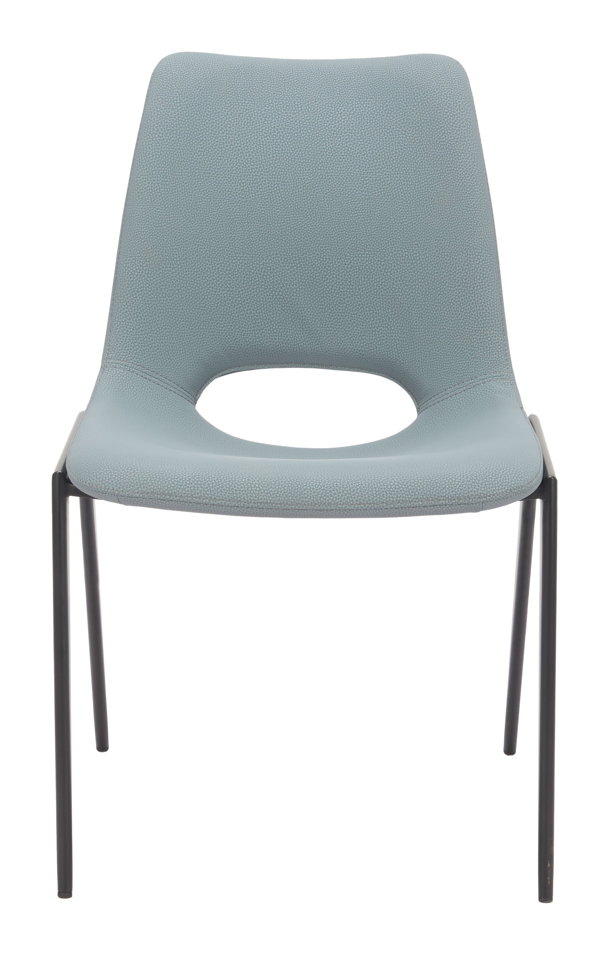 Desi Armless Dining Chair (Set of 2) Azure Gray - 3