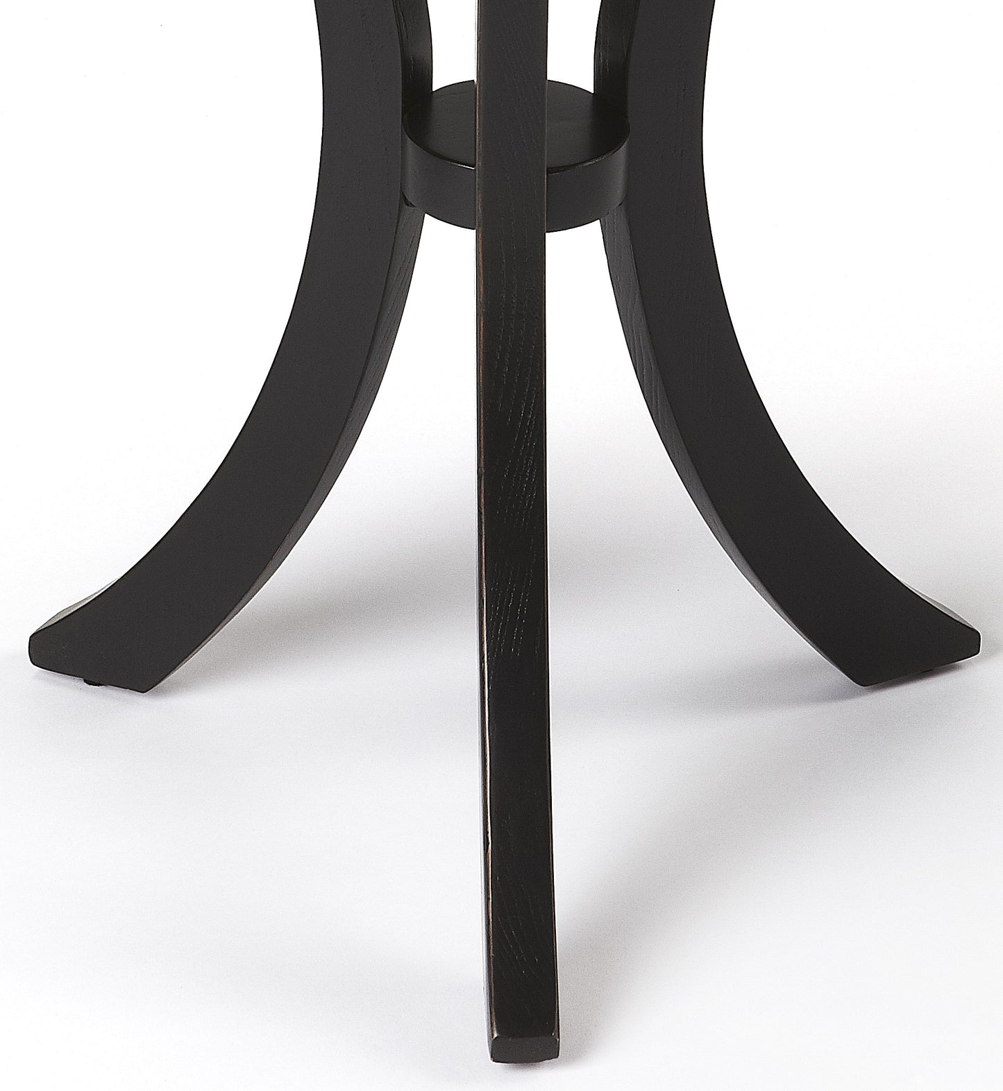 Butler Specialty Company Gerard 24 in. W Round Wood 3 Leg Side Table, Black