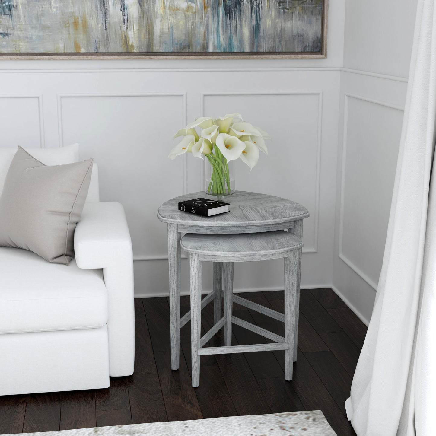Finnegan Triangle Nesting Tables in Gray 7010418