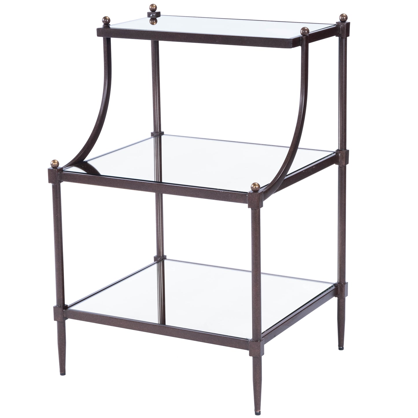 Butler Specialty Company Peninsula Mirrored Side Table, Bronze