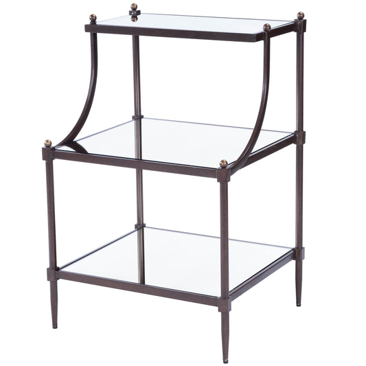 Butler Specialty Company Peninsula Mirrored Side Table, Bronze