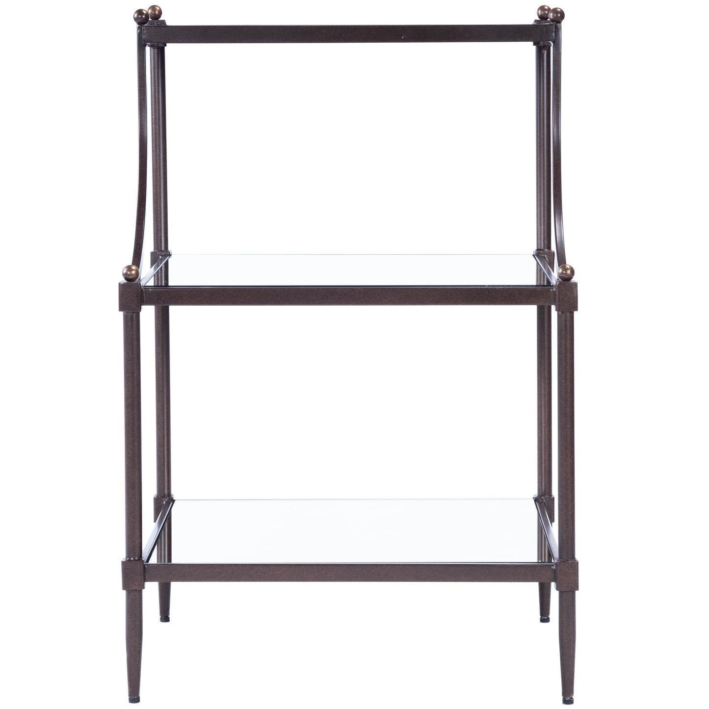 Butler Specialty Company Peninsula Mirrored Side Table, Bronze