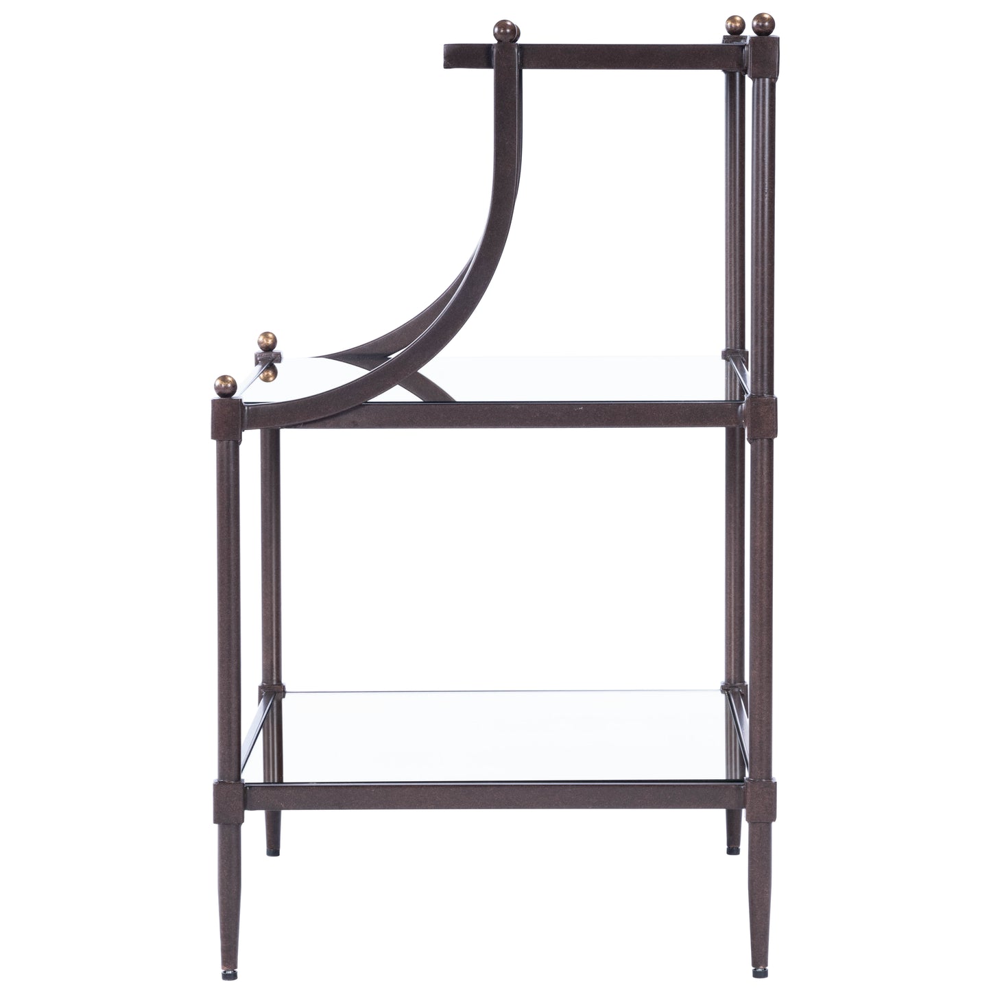 Butler Specialty Company Peninsula Mirrored Side Table, Bronze