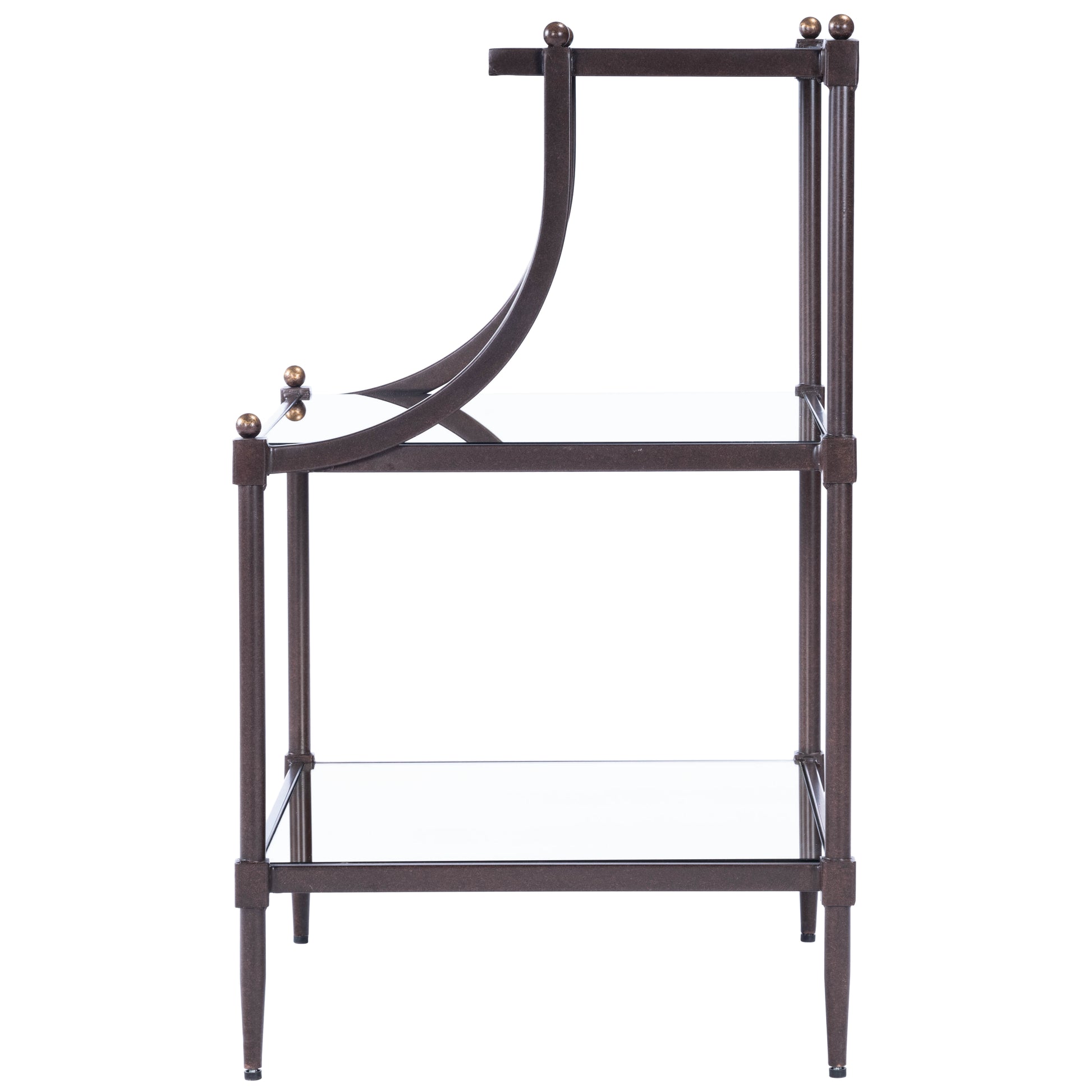 Butler Specialty Company Peninsula Mirrored Side Table, Bronze