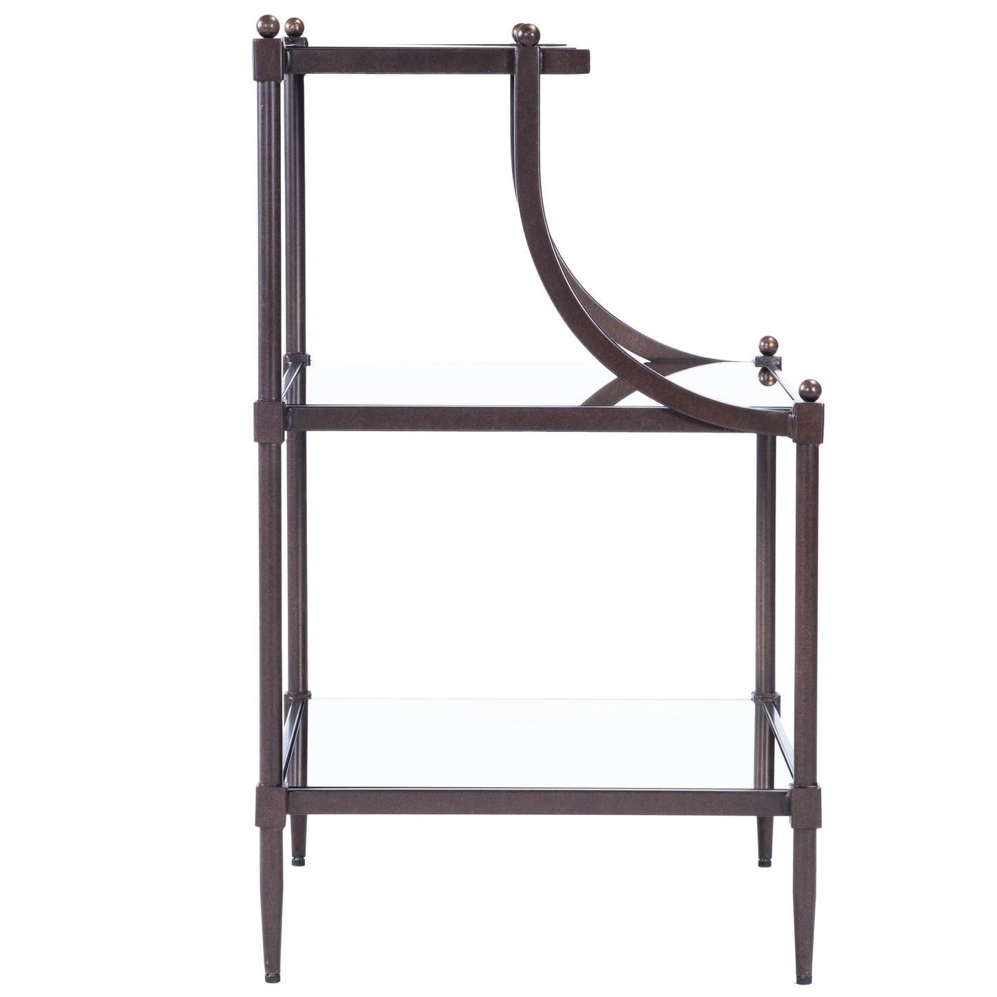Butler Specialty Company Peninsula Mirrored Side Table, Bronze