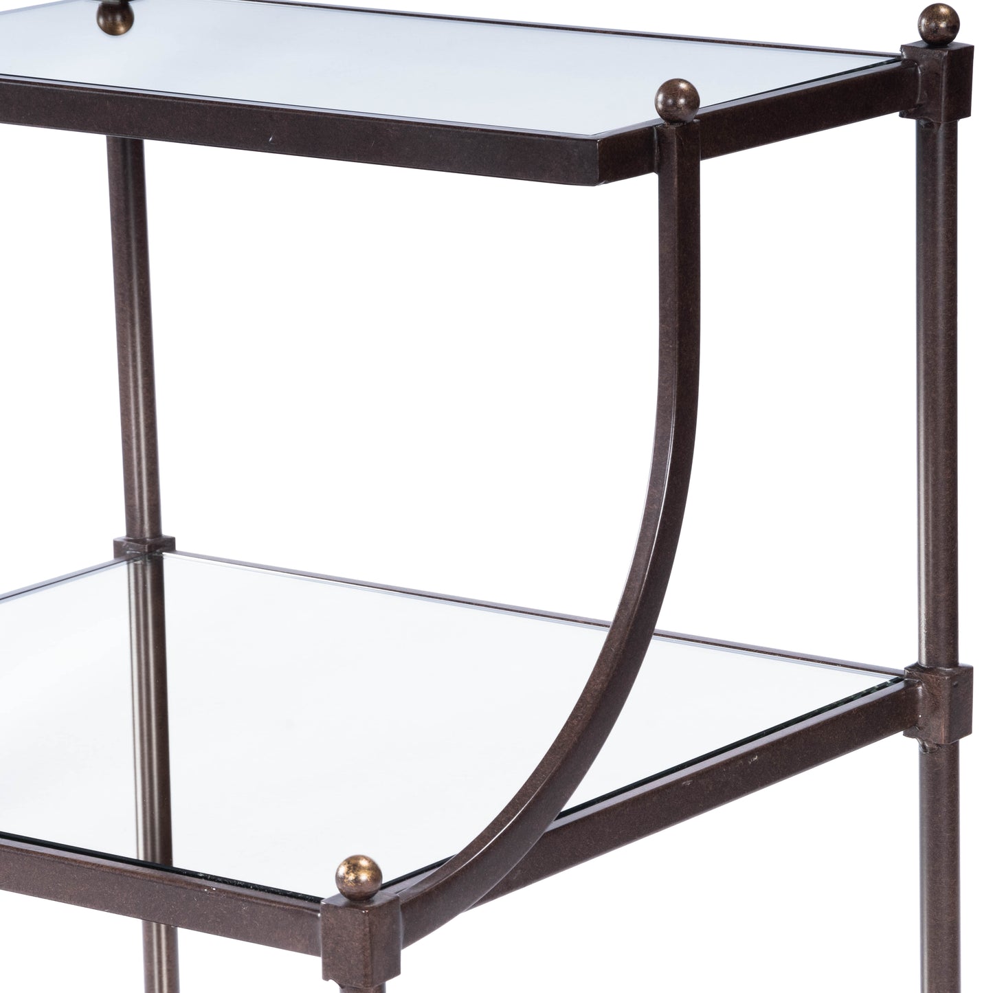 Butler Specialty Company Peninsula Mirrored Side Table, Bronze