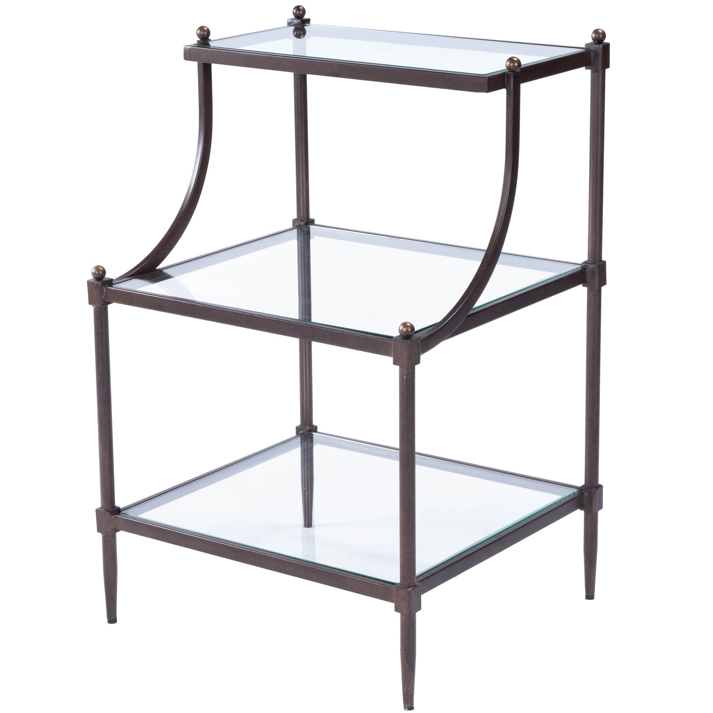 Butler Specialty Company Peninsula Metal & Glass Side Table, Bronze