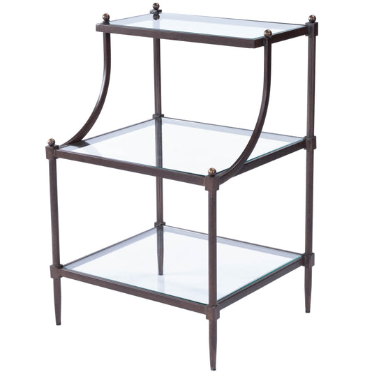 Butler Specialty Company Peninsula Metal & Glass Side Table, Bronze