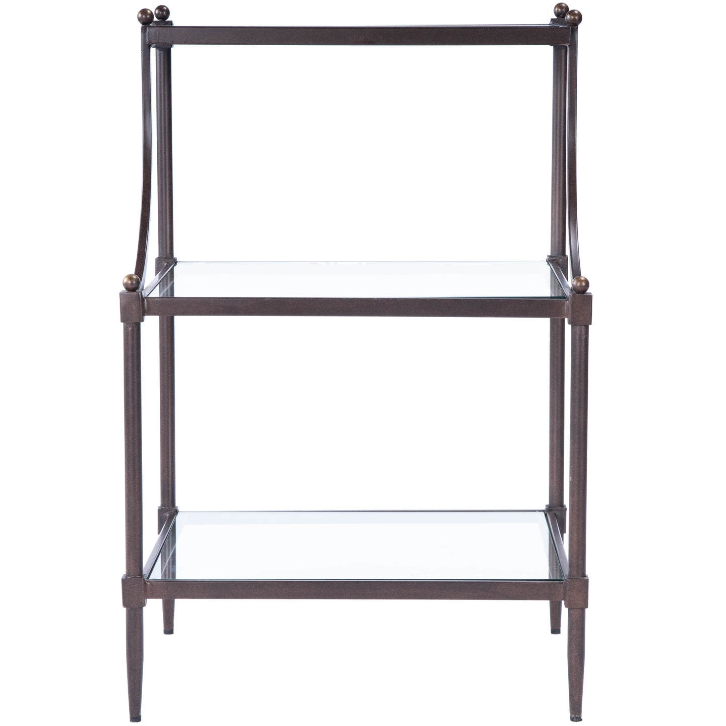 Butler Specialty Company Peninsula Metal & Glass Side Table, Bronze