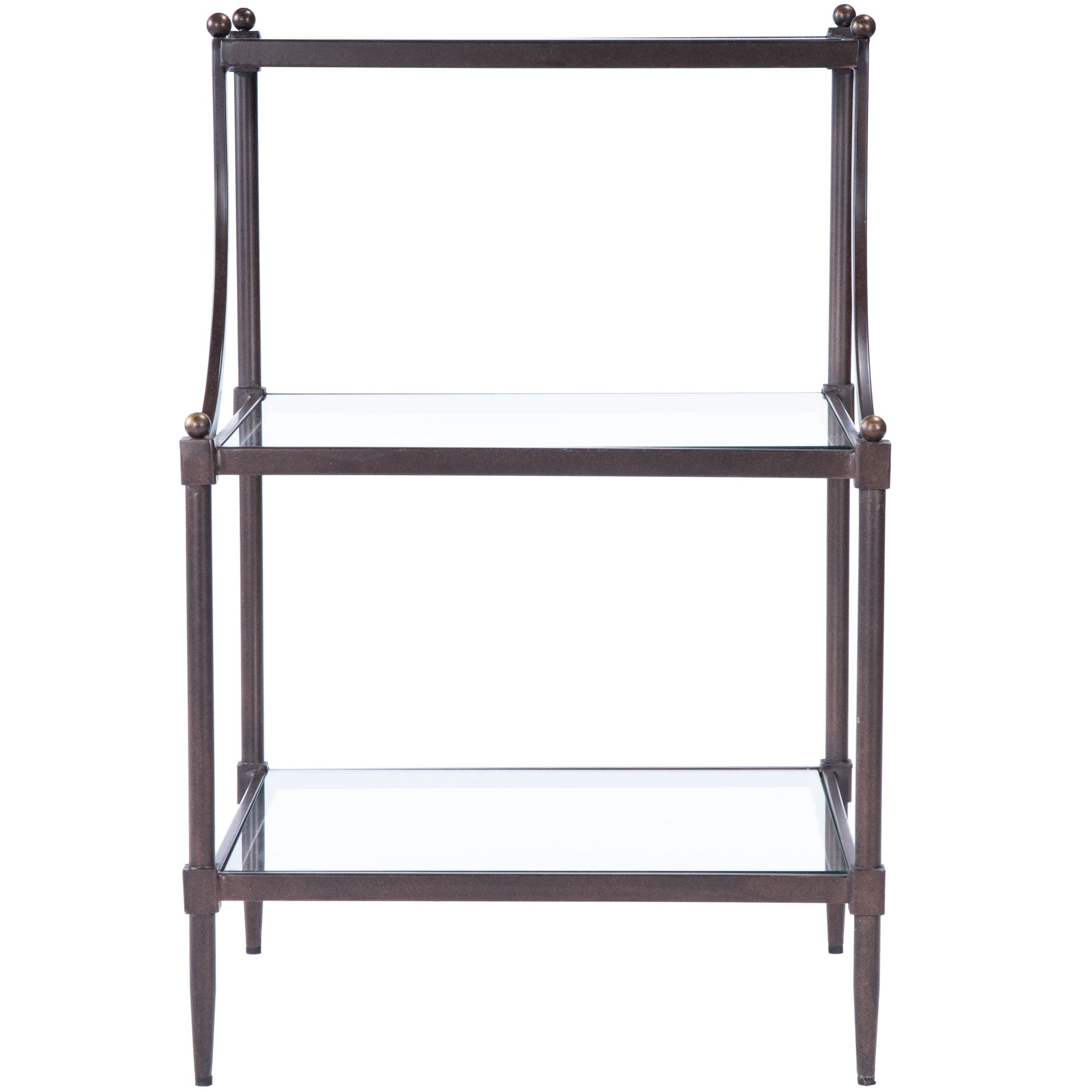 Butler Specialty Company Peninsula Metal & Glass Side Table, Bronze
