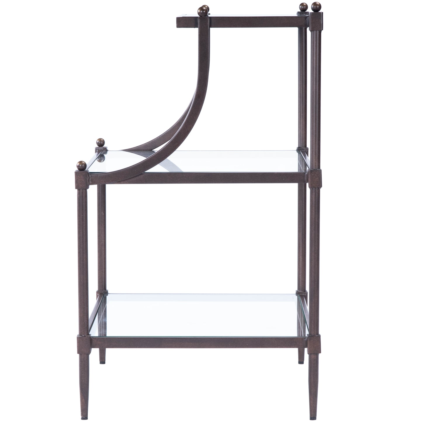 Butler Specialty Company Peninsula Metal & Glass Side Table, Bronze