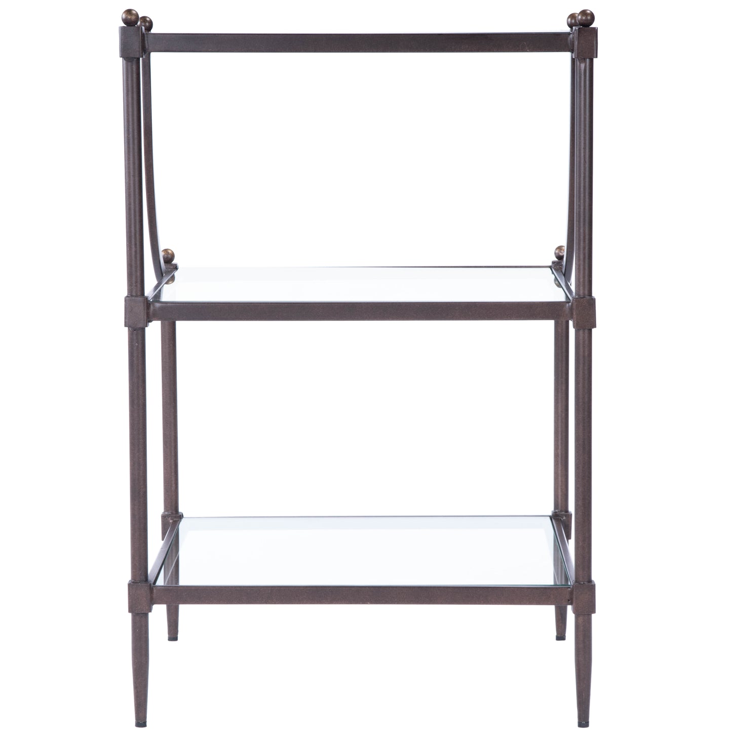 Butler Specialty Company Peninsula Metal & Glass Side Table, Bronze