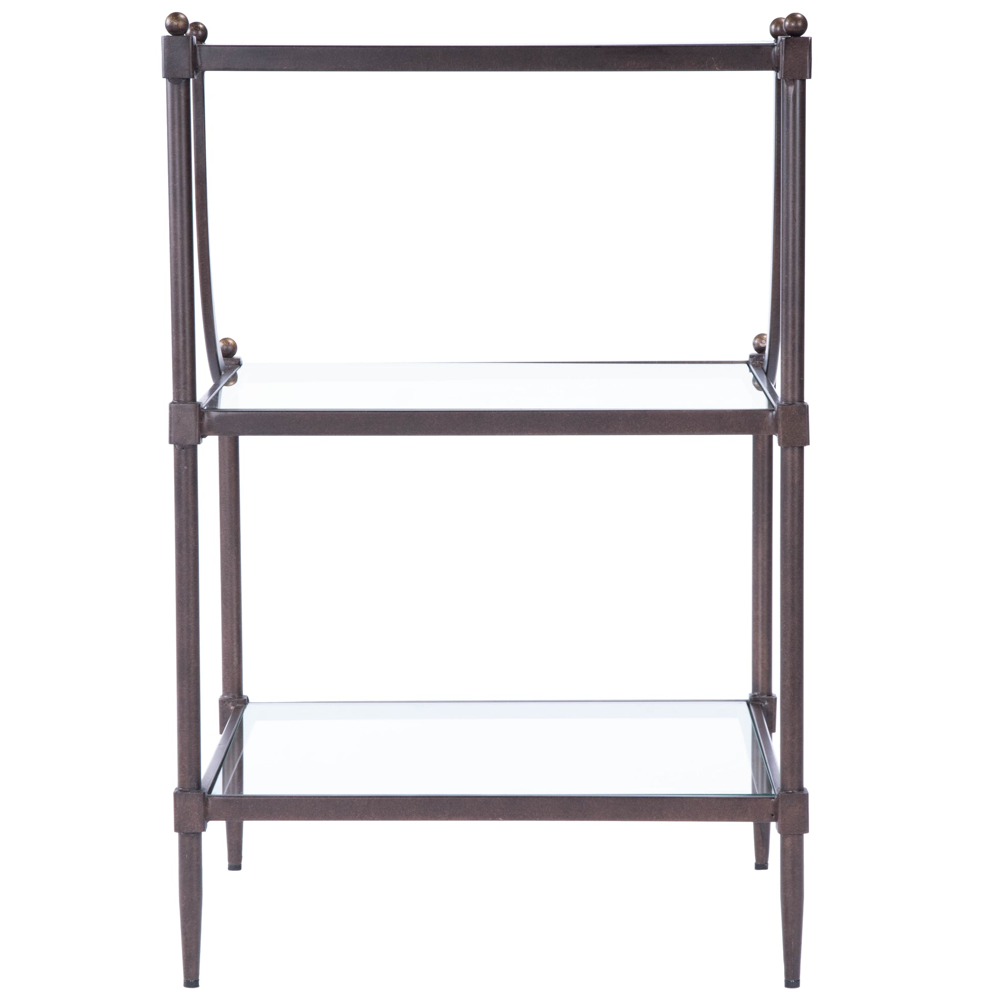 Butler Specialty Company Peninsula Metal & Glass Side Table, Bronze