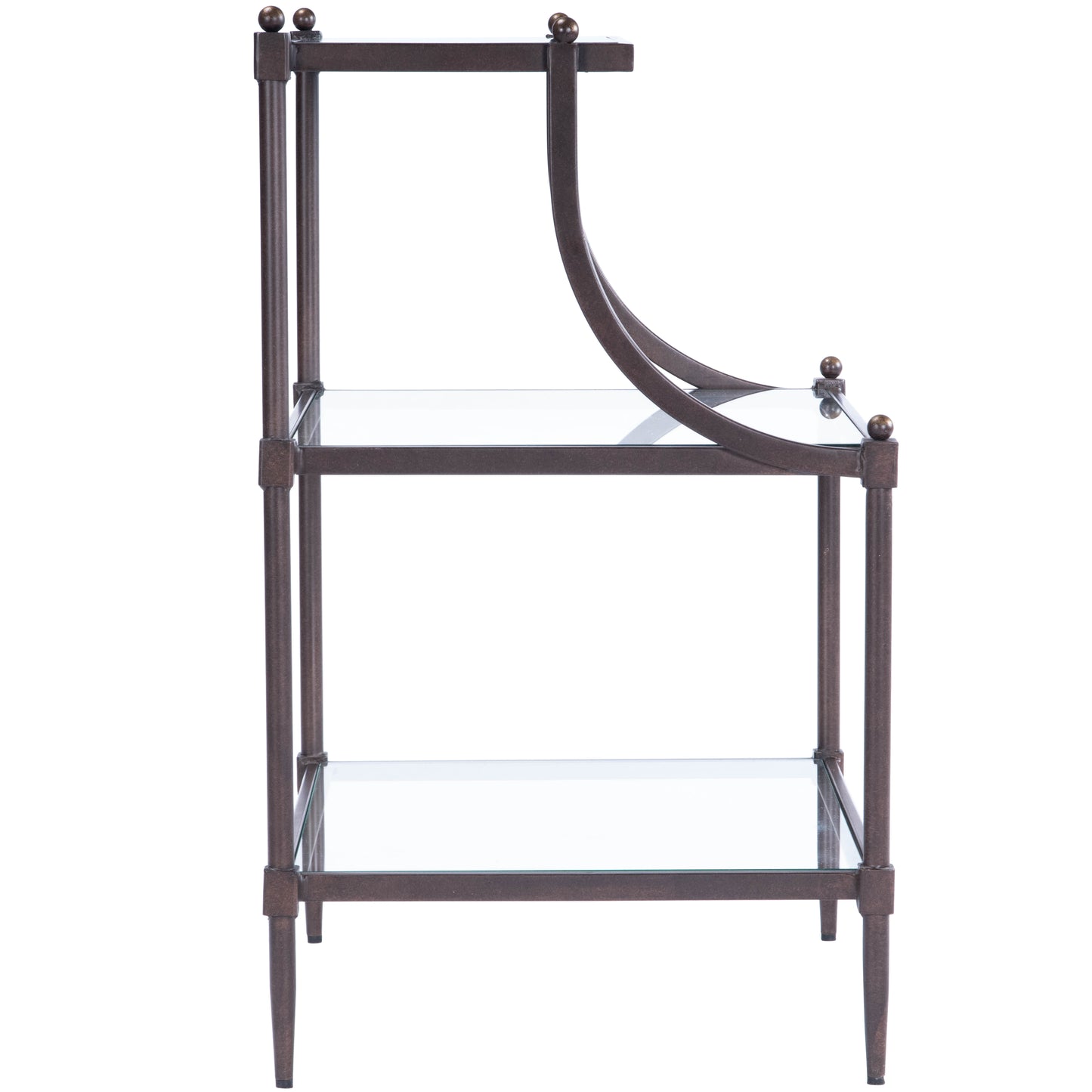 Butler Specialty Company Peninsula Metal & Glass Side Table, Bronze