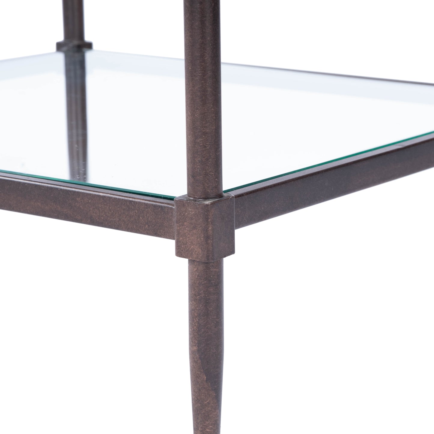 Butler Specialty Company Peninsula Metal & Glass Side Table, Bronze