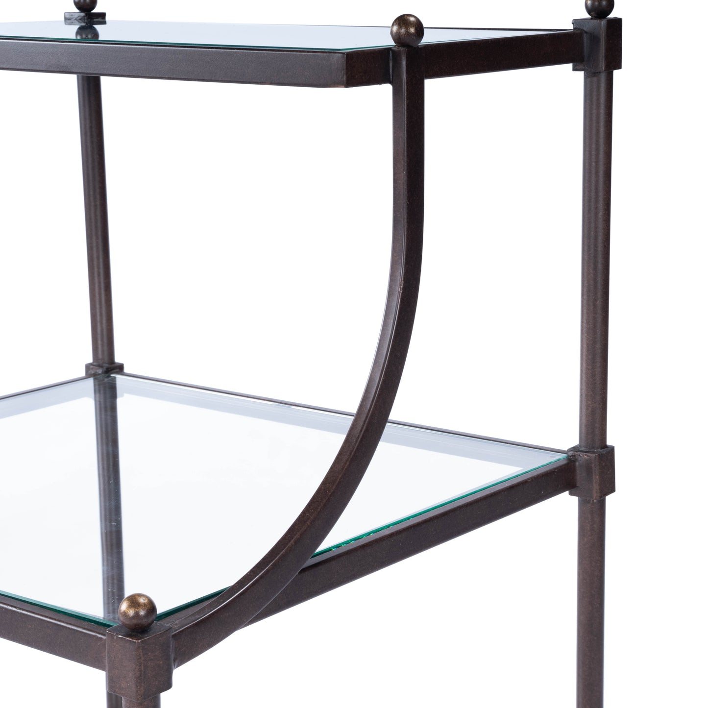 Butler Specialty Company Peninsula Metal & Glass Side Table, Bronze