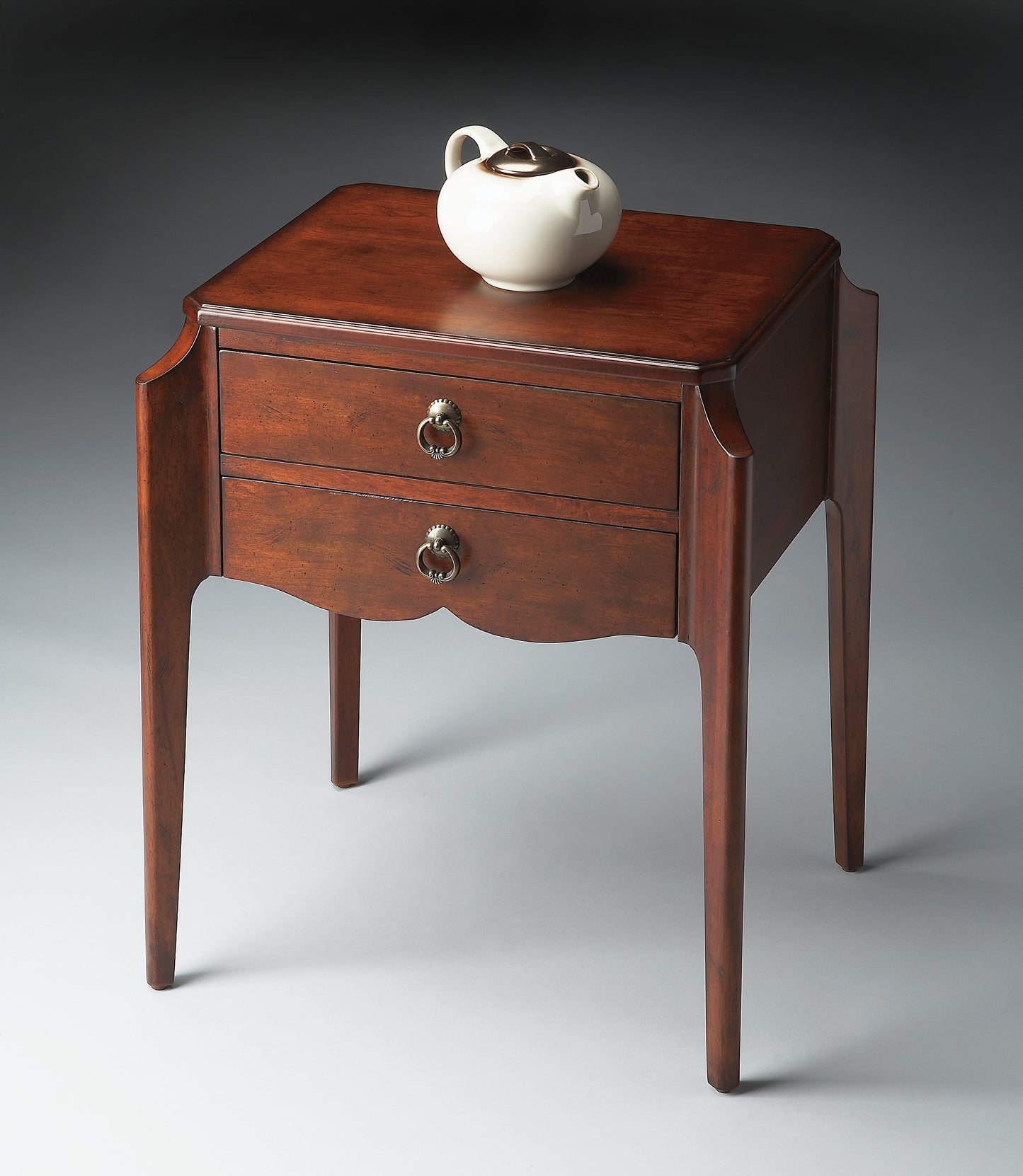 Butler Specialty Company Wilshire 22 in. W Rectangular Wood 2 Drawer End Table, Dark Brown
