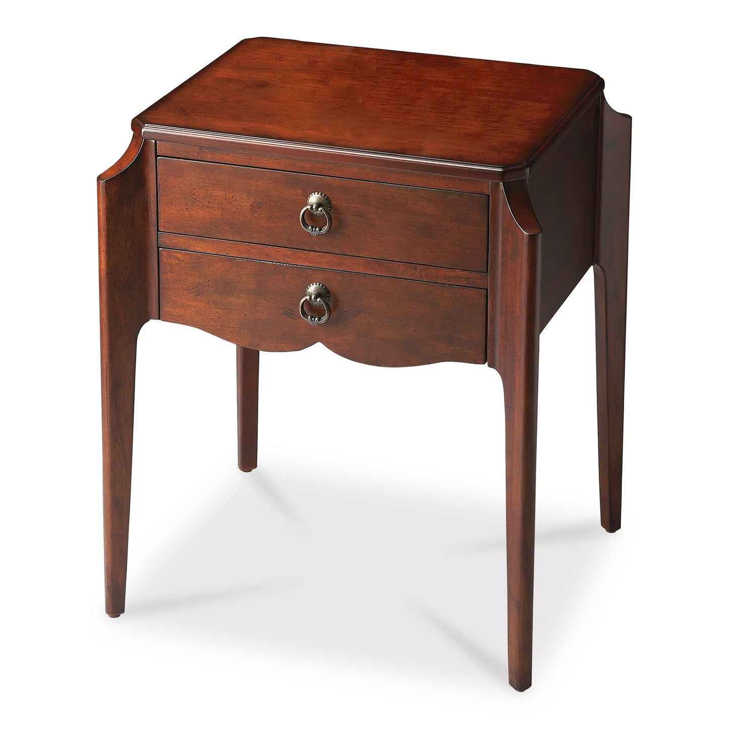 Butler Specialty Company Wilshire 22 in. W Rectangular Wood 2 Drawer End Table, Dark Brown