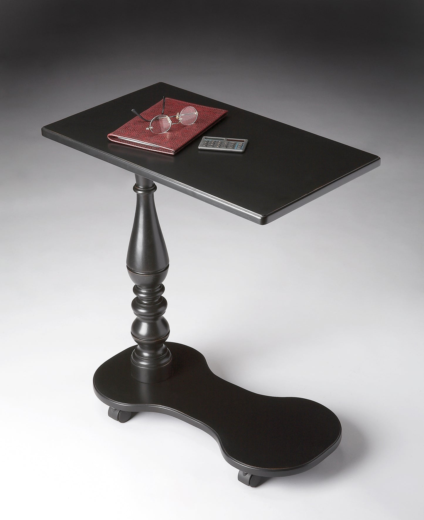 Butler Specialty Company Mabry 24 in. W Rectangular Mobile Tray Table on Casters, Black