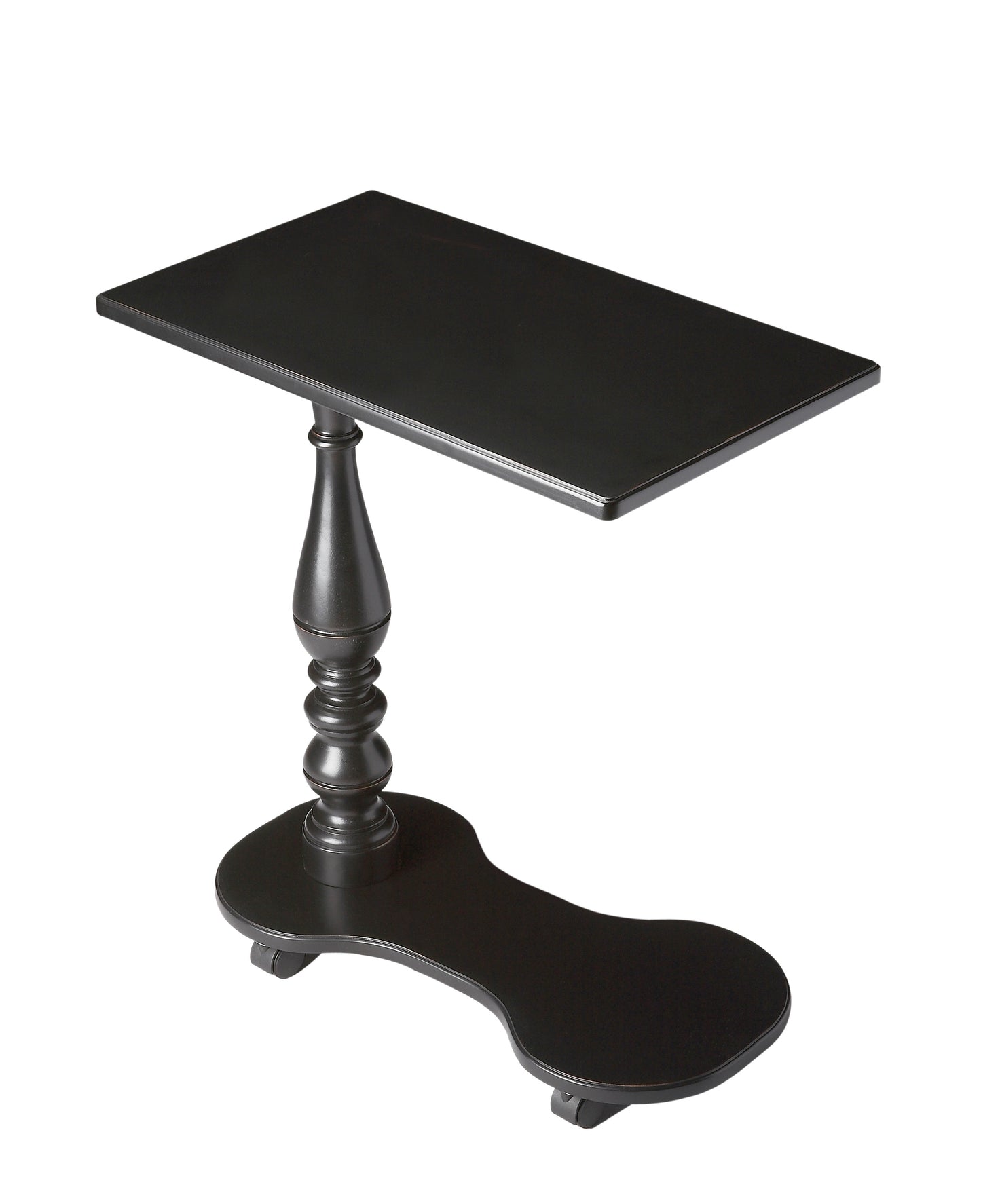 Butler Specialty Company Mabry 24 in. W Rectangular Mobile Tray Table on Casters, Black