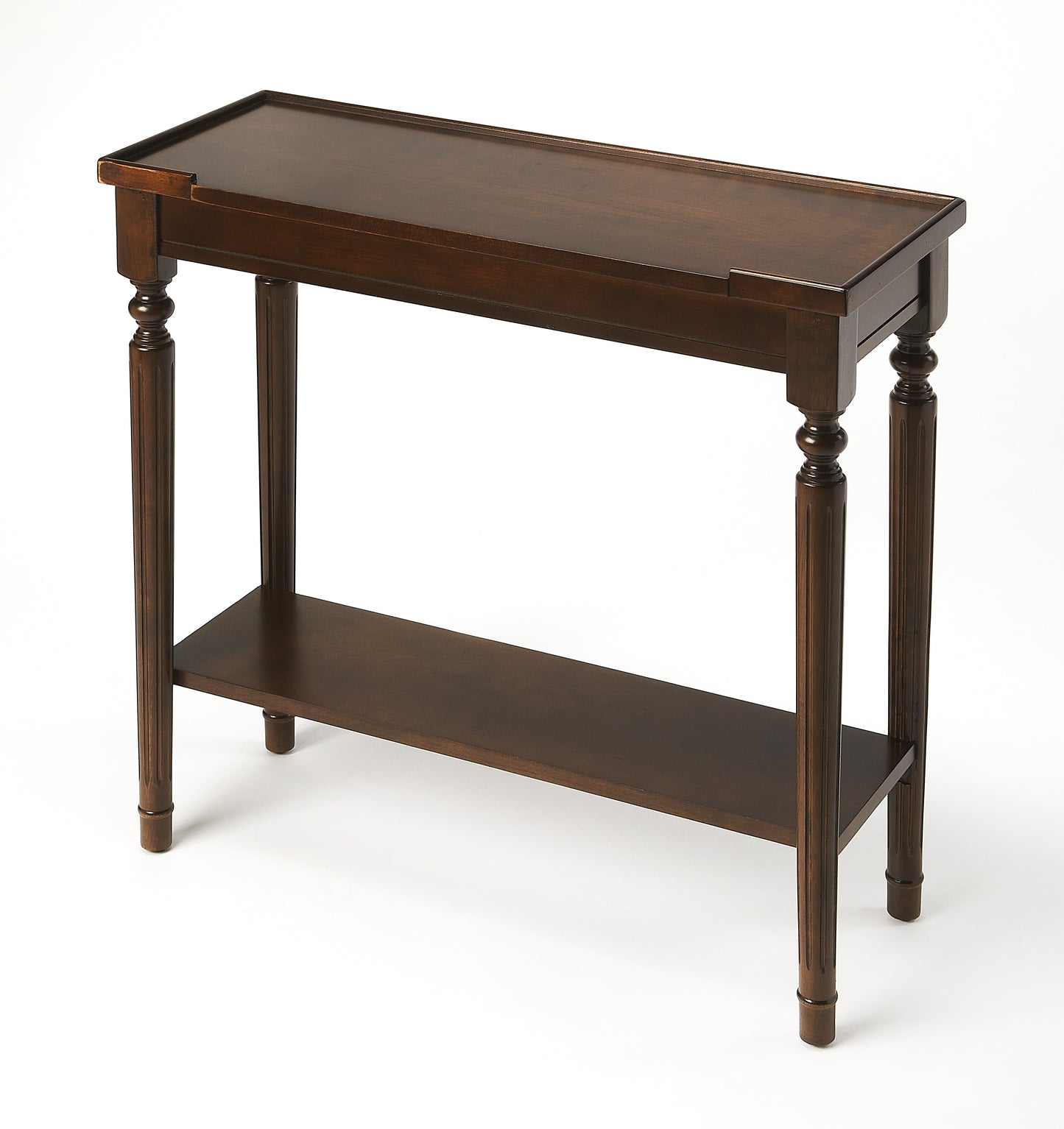 Butler Specialty Company Aubrey 29 in. W Rectangular Console Table with Lower Open Shelf, Dark Brown