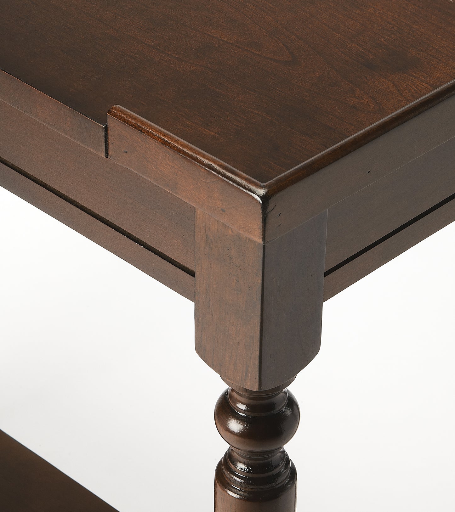 Butler Specialty Company Aubrey 29 in. W Rectangular Console Table with Lower Open Shelf, Dark Brown