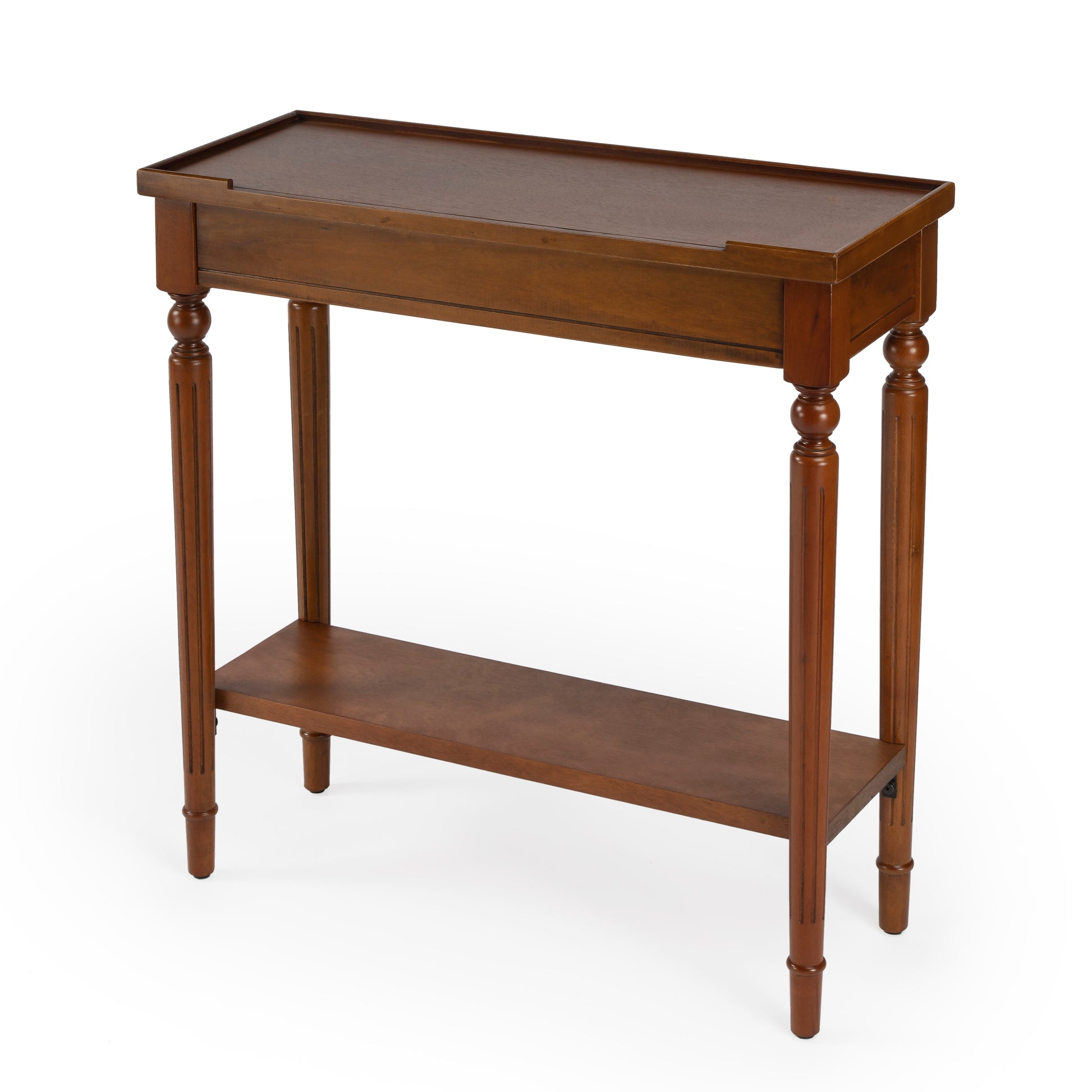 Butler Specialty Company Aubrey 29 in. W Rectangular Console Table with Lower Open Shelf, Medium Brown