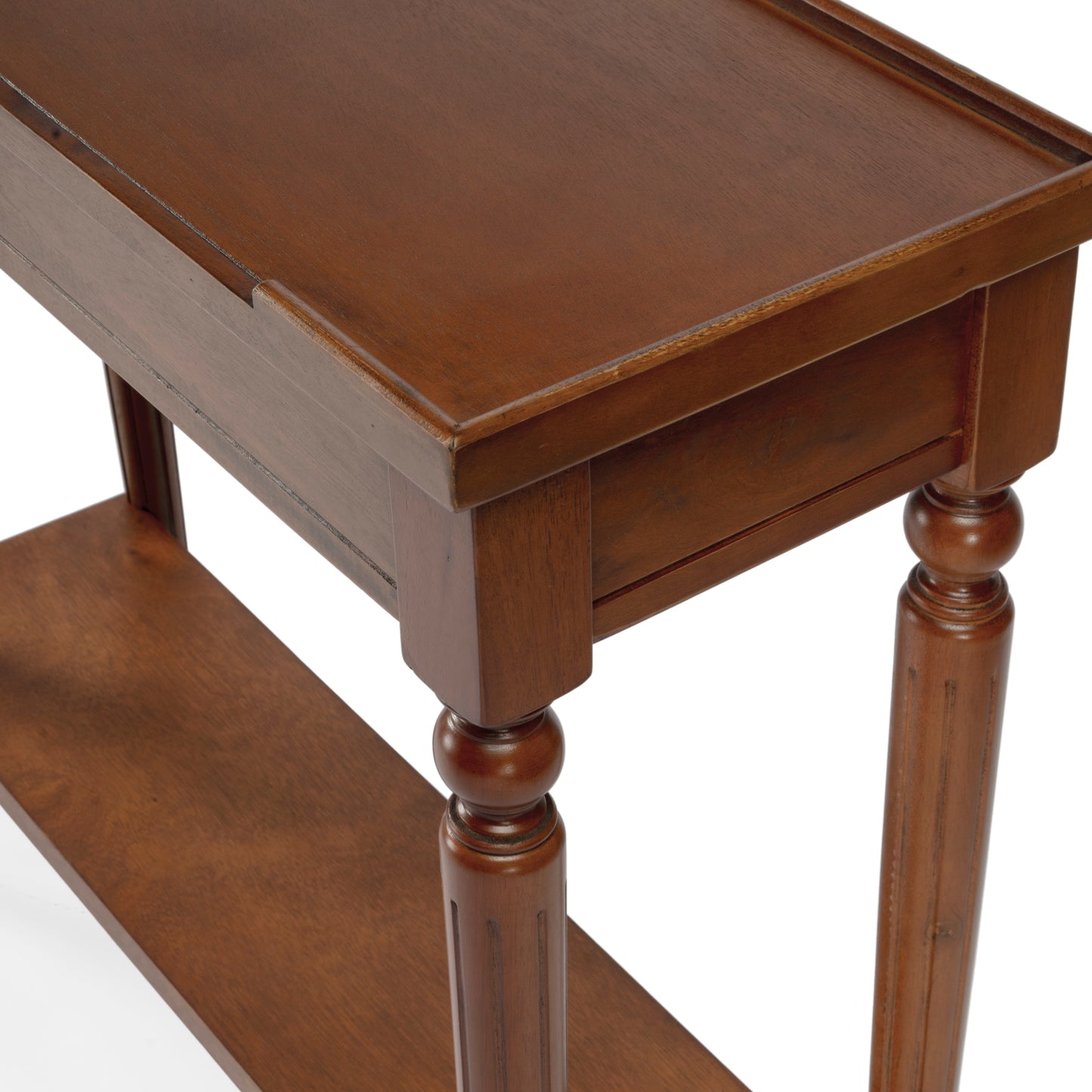 Butler Specialty Company Aubrey 29 in. W Rectangular Console Table with Lower Open Shelf, Medium Brown