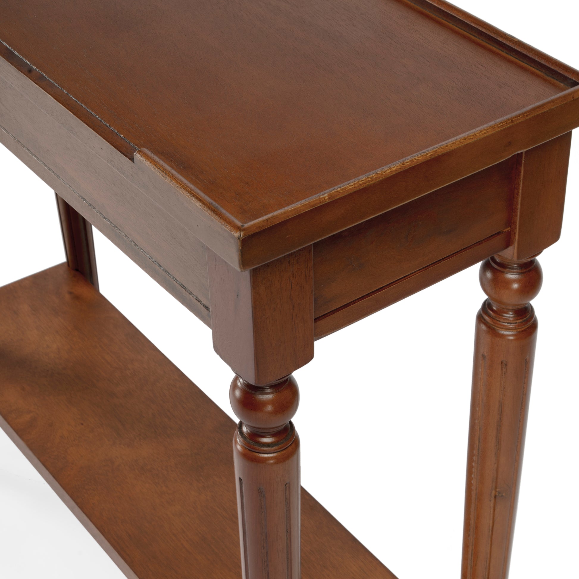 Butler Specialty Company Aubrey 29 in. W Rectangular Console Table with Lower Open Shelf, Medium Brown
