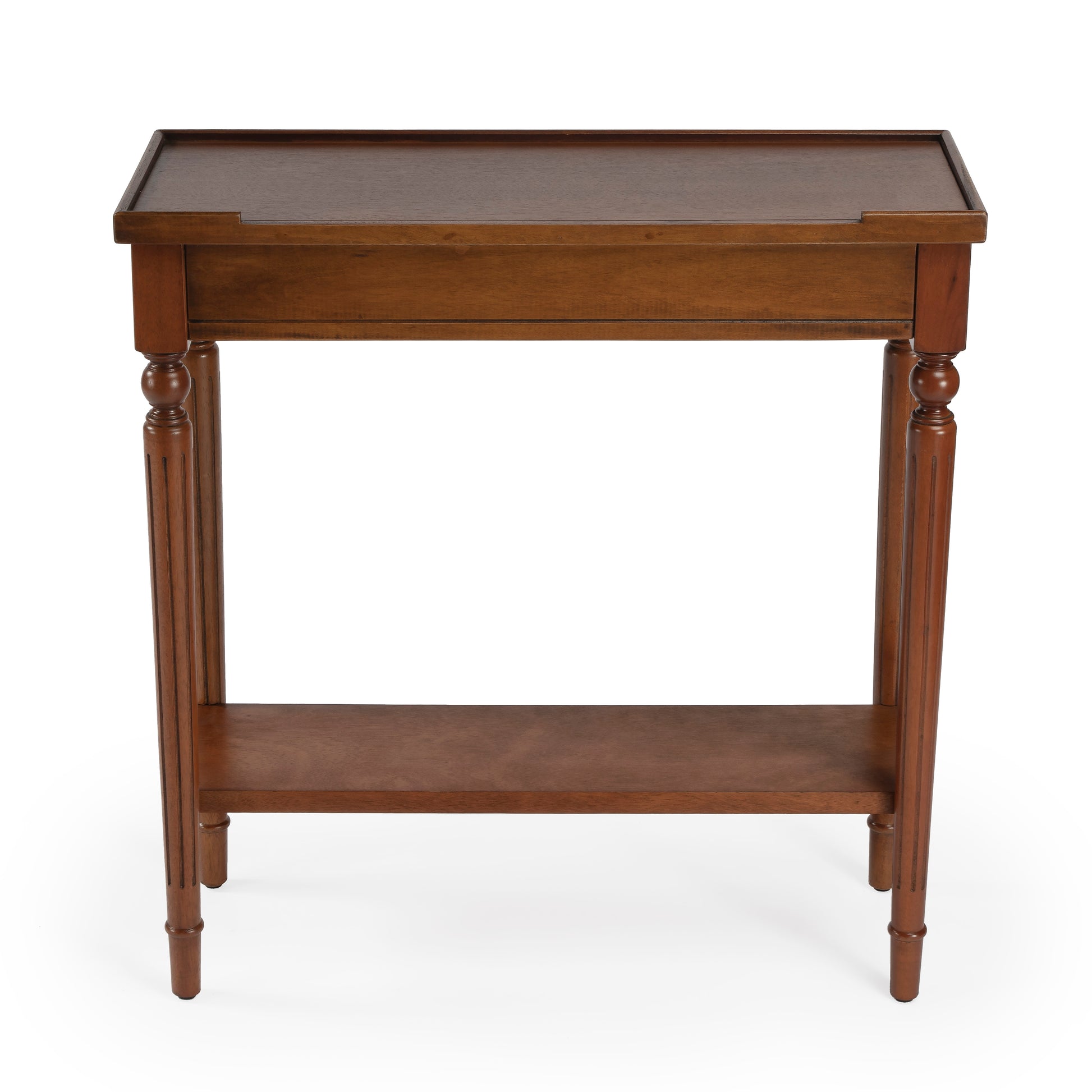Butler Specialty Company Aubrey 29 in. W Rectangular Console Table with Lower Open Shelf, Medium Brown