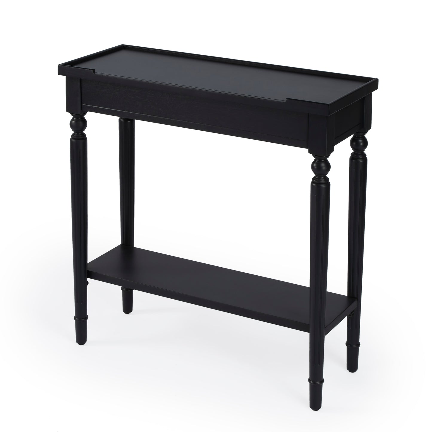 Butler Specialty Company Aubrey 29 in. W Rectangular Console Table with Lower Open Shelf, Black