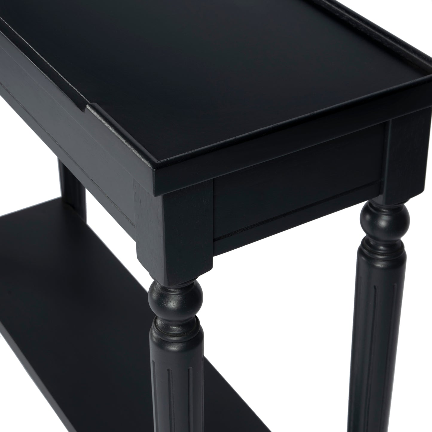 Butler Specialty Company Aubrey 29 in. W Rectangular Console Table with Lower Open Shelf, Black